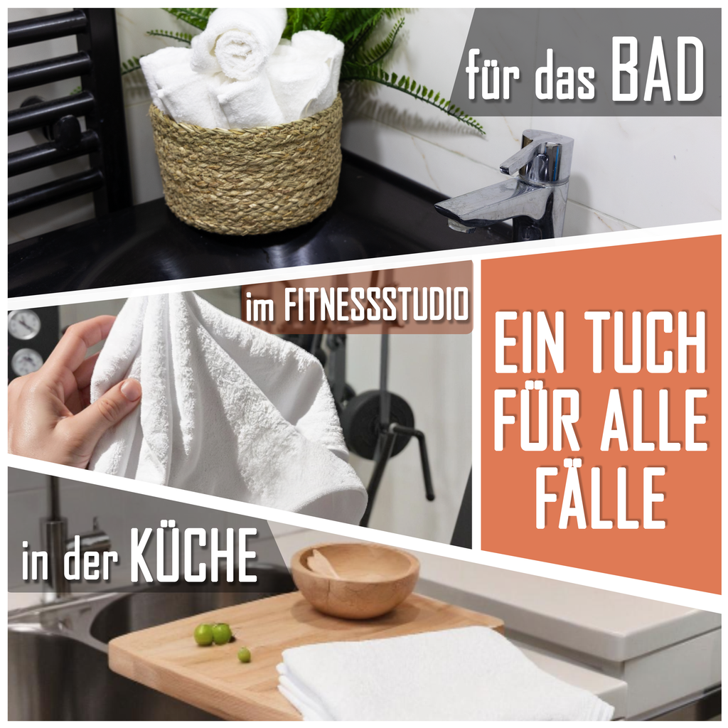 Frottier Seiftücher 10er Pack 30x30cm, 100% Baumwolle