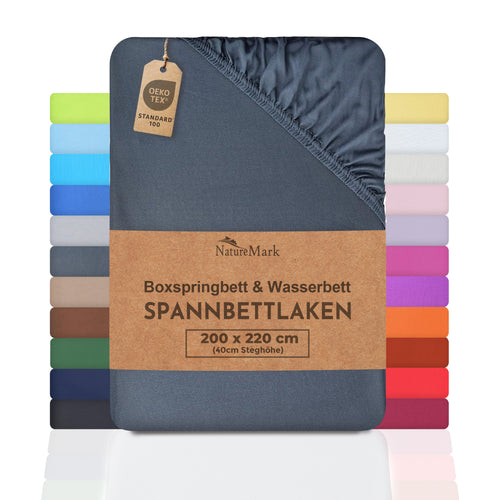 Boxspringbett & Wasserbett Spannbettlaken in verschiedenen Farben