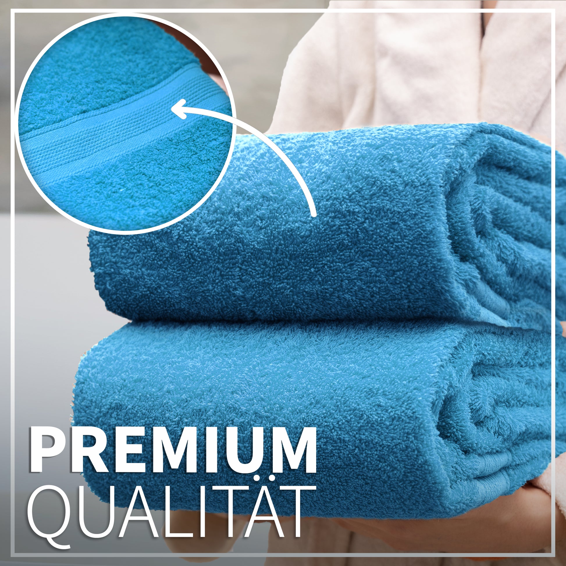 NatureMark 2er Pack DUSCHTÜCHER Premium Qualität 70x140cm DUSCHTUCH Dusch-Handtuch Doppelpack