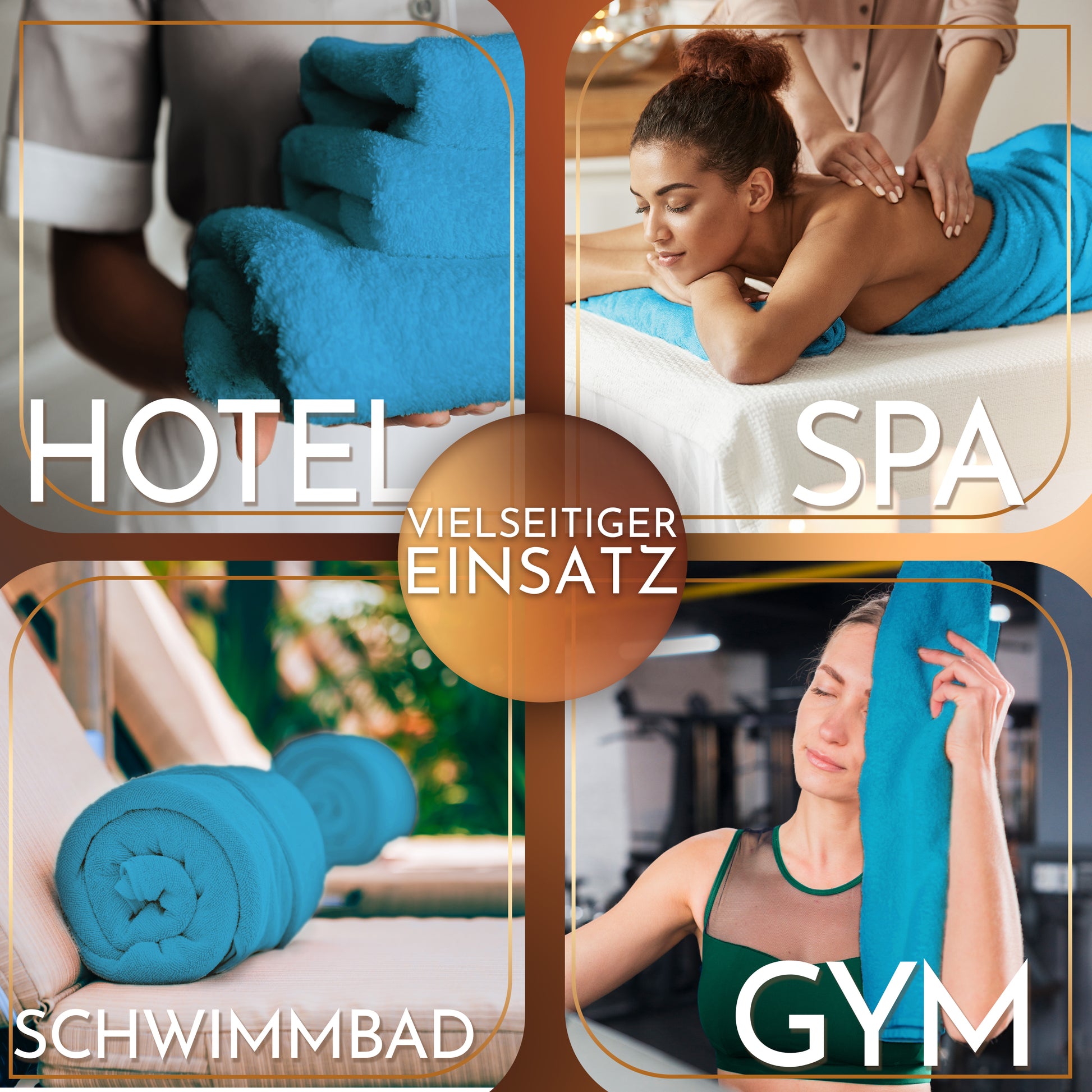 NatureMark 2er Pack SAUNATÜCHER Premium Qualität 80x200cm SAUNATUCH Sauna-Handtuch 100% Baumwolle Farbe: Schwarz