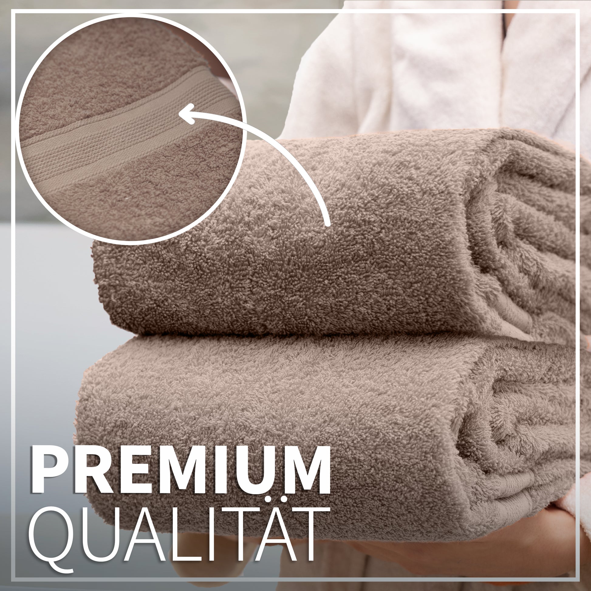 NatureMark 2er Pack DUSCHTÜCHER Premium Qualität 70x140cm DUSCHTUCH Dusch-Handtuch Doppelpack