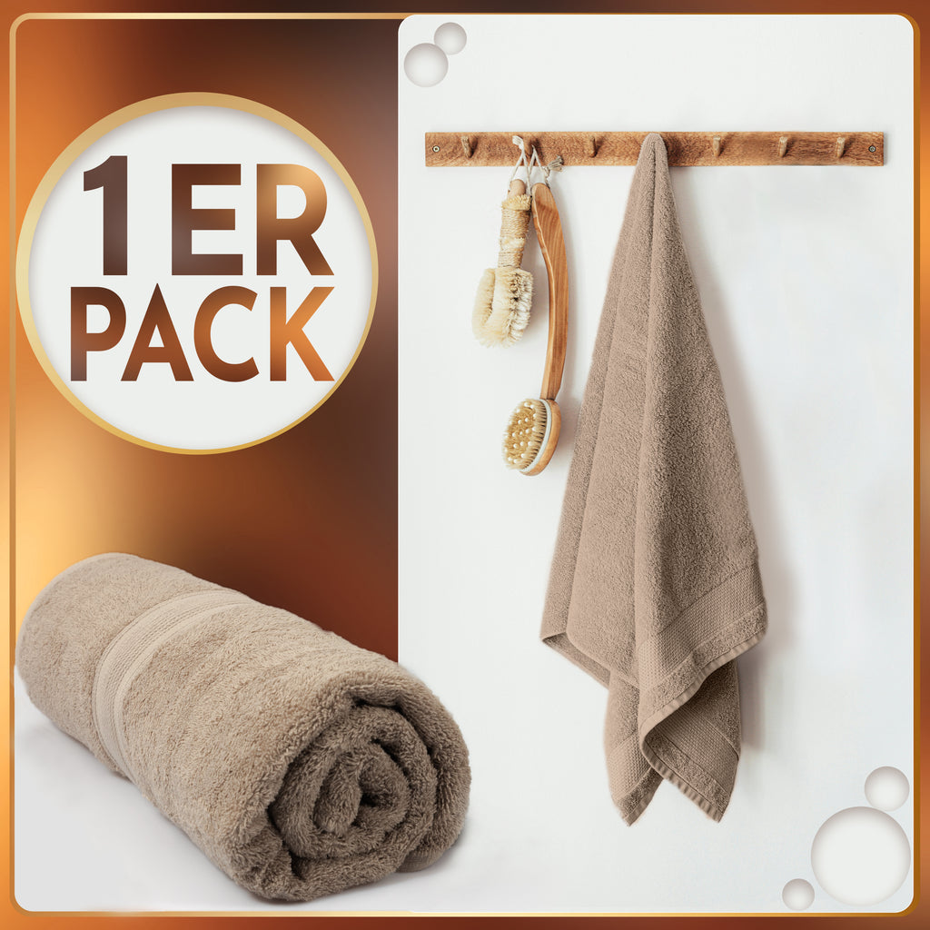 NatureMark 2er Pack SAUNATÜCHER Premium Qualität 80x200cm SAUNATUCH Sauna-Handtuch 100% Baumwolle Farbe: Schwarz