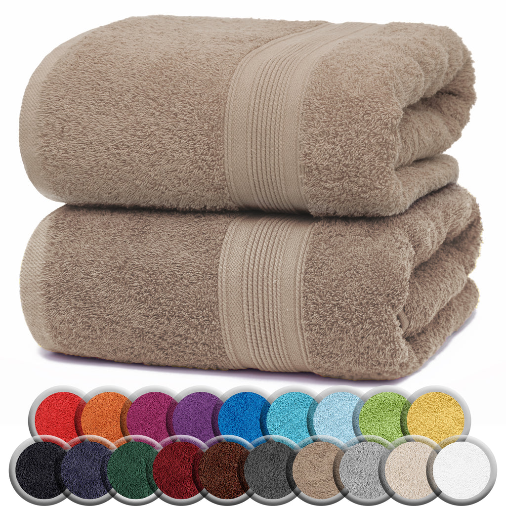 NatureMark 2er Pack SAUNATÜCHER Premium Qualität 80x200cm SAUNATUCH Sauna-Handtuch 100% Baumwolle Farbe: Schwarz