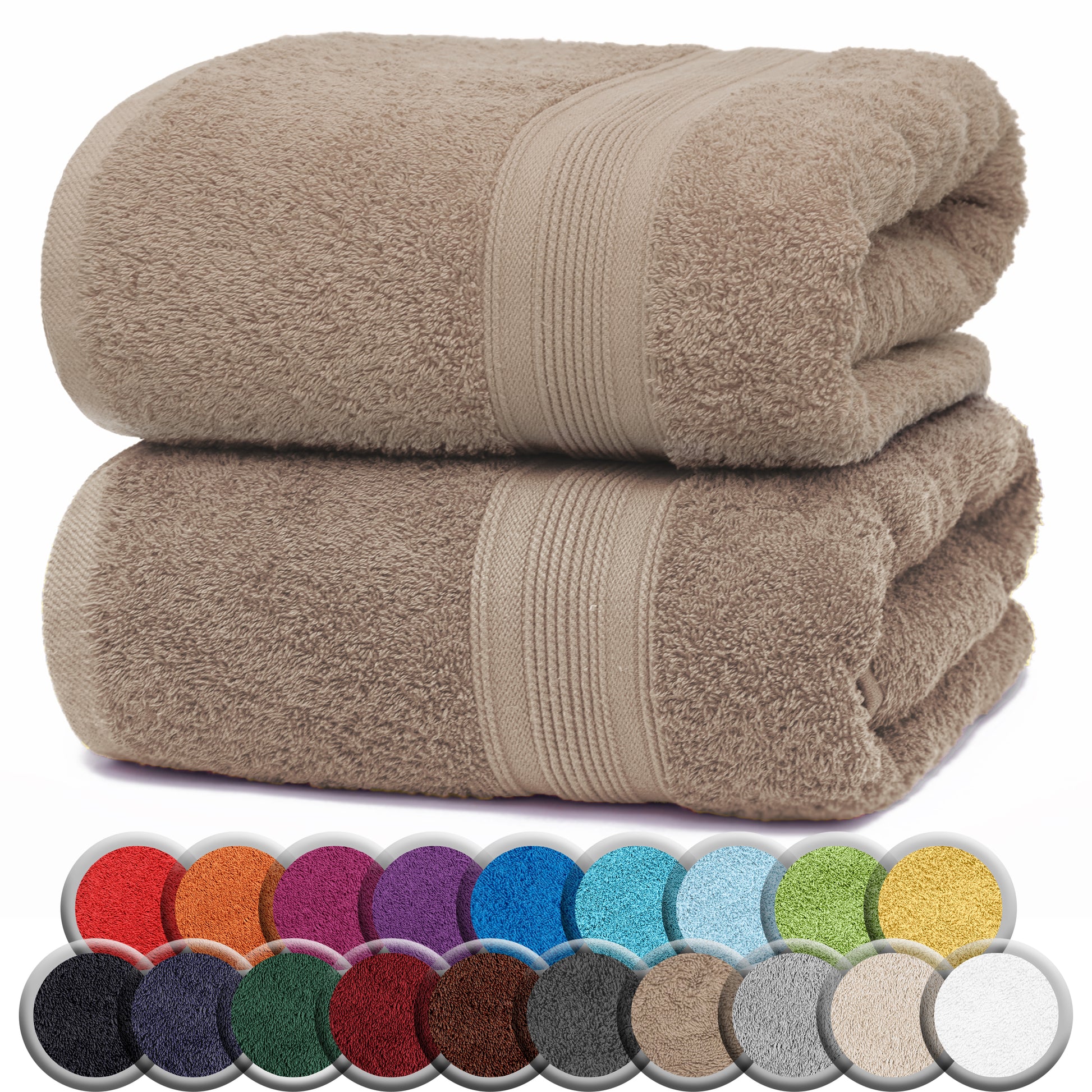 NatureMark 2er Pack SAUNATÜCHER Premium Qualität 80x200cm SAUNATUCH Sauna-Handtuch 100% Baumwolle Farbe: Schwarz