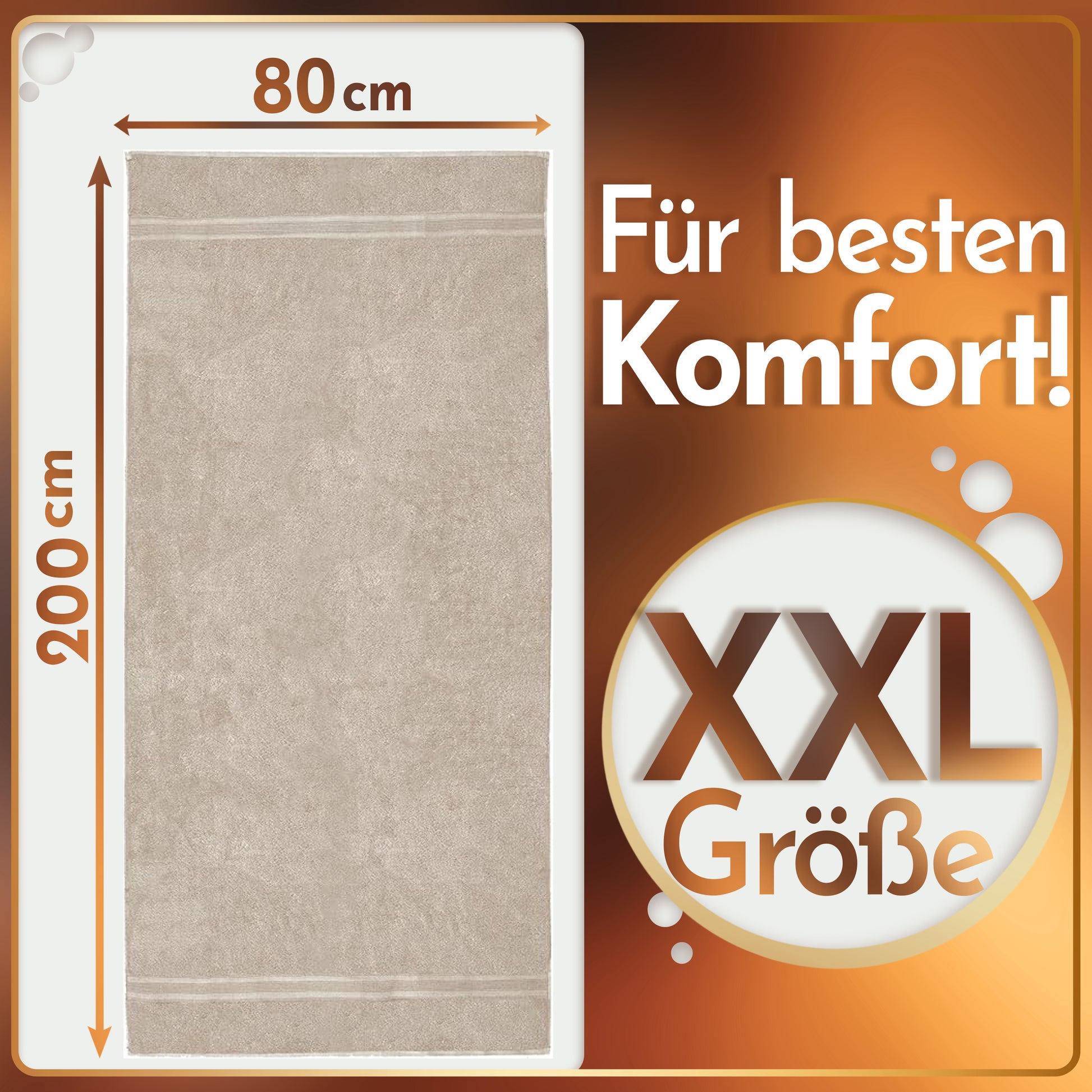 NatureMark 2er Pack SAUNATÜCHER Premium Qualität 80x200cm SAUNATUCH Sauna-Handtuch 100% Baumwolle Farbe: Schwarz