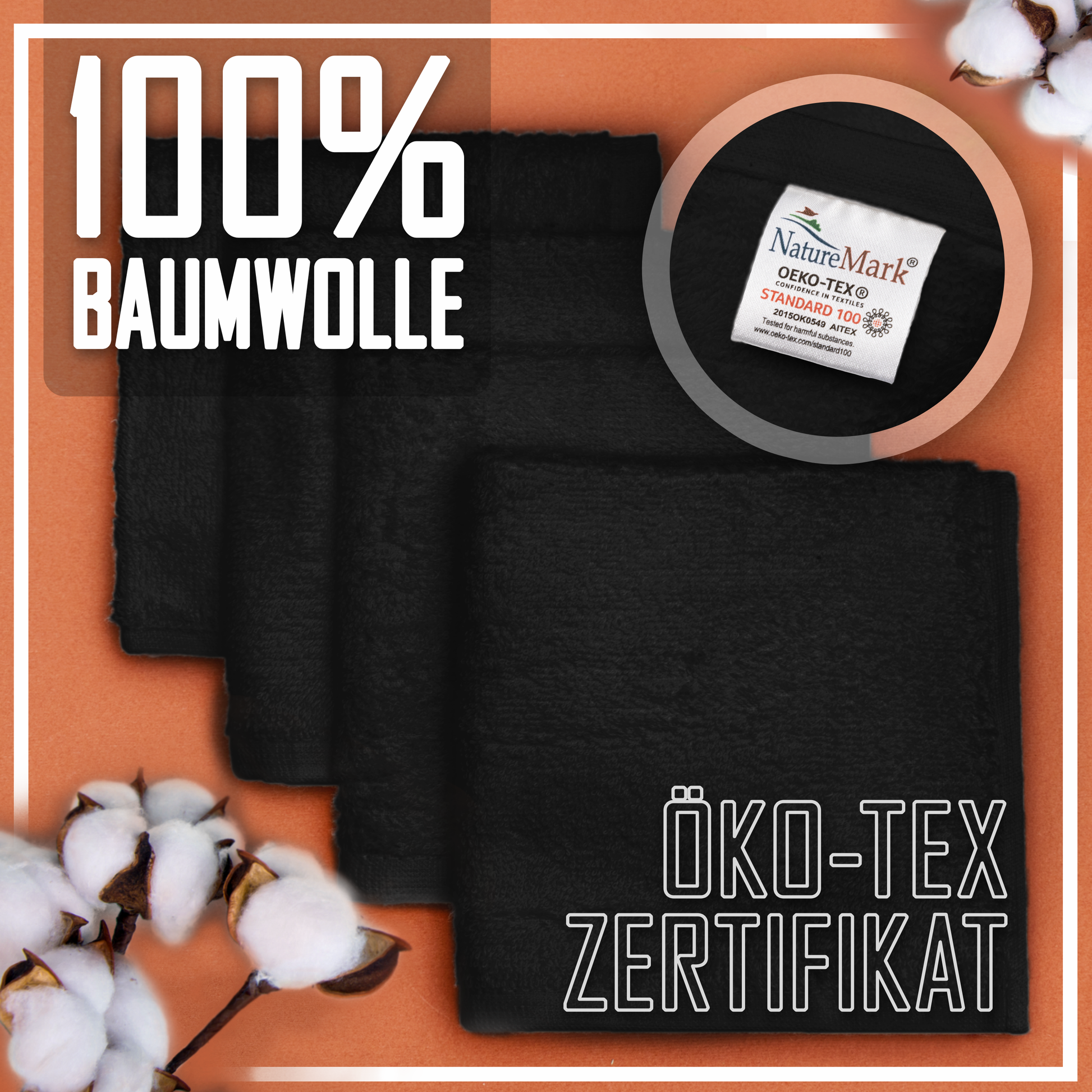 Frottier Seiftücher 10er Pack 30x30cm, 100% Baumwolle