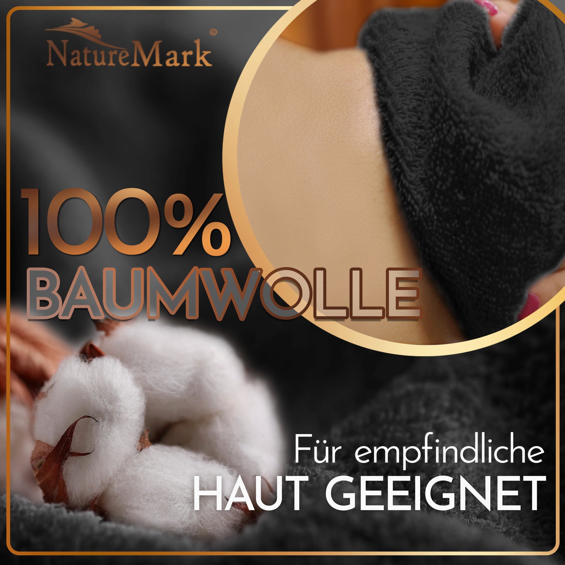 NatureMark 2er Pack SAUNATÜCHER Premium Qualität 80x200cm SAUNATUCH Sauna-Handtuch 100% Baumwolle Farbe: Schwarz