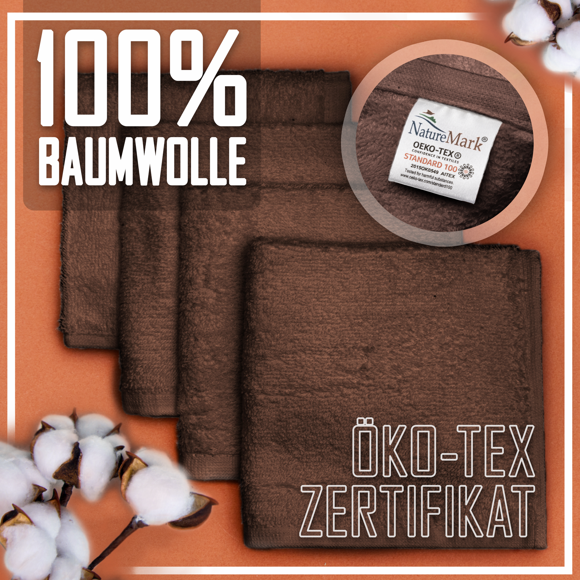 Frottier Seiftücher 10er Pack 30x30cm, 100% Baumwolle