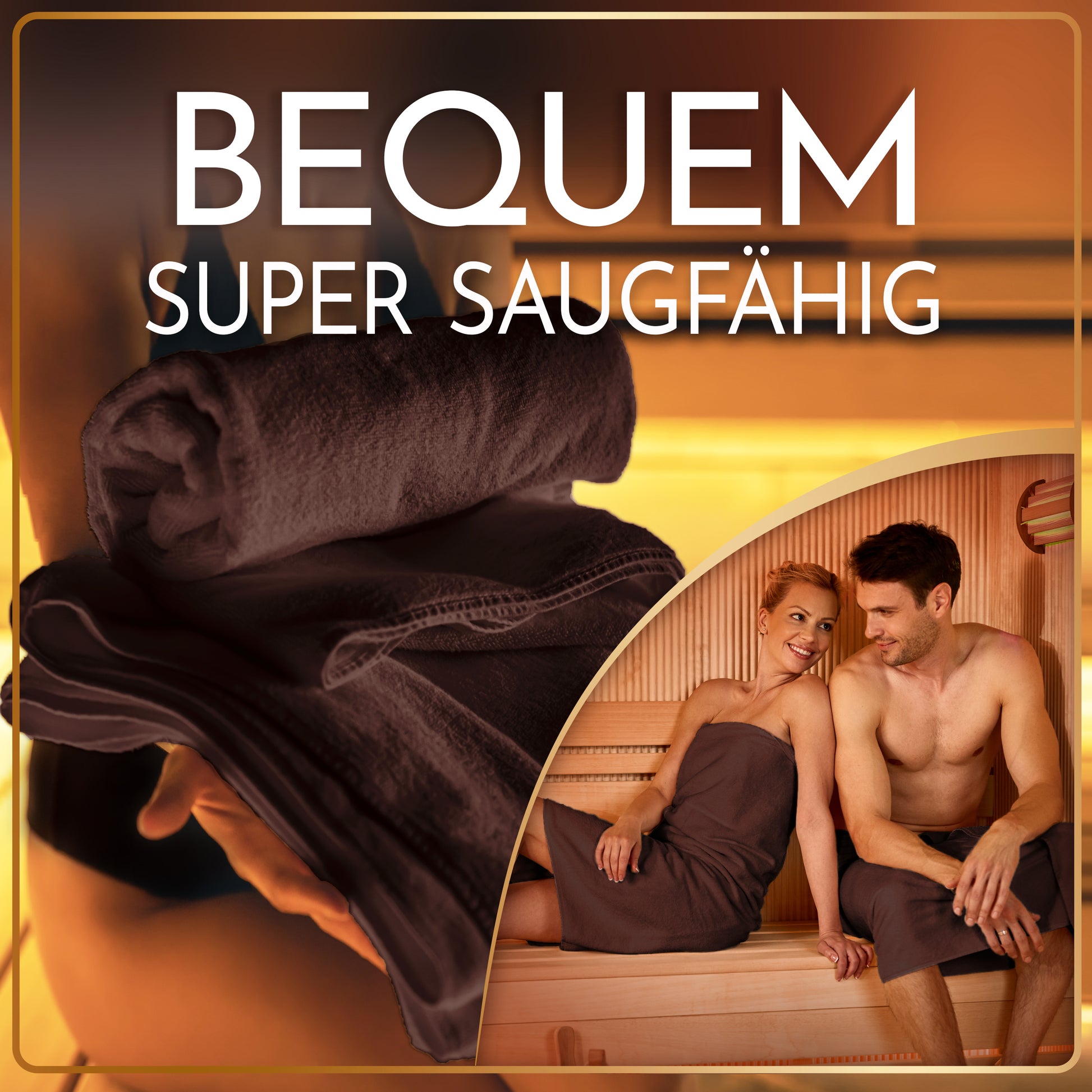 NatureMark 2er Pack SAUNATÜCHER Premium Qualität 80x200cm SAUNATUCH Sauna-Handtuch 100% Baumwolle Farbe: Schwarz