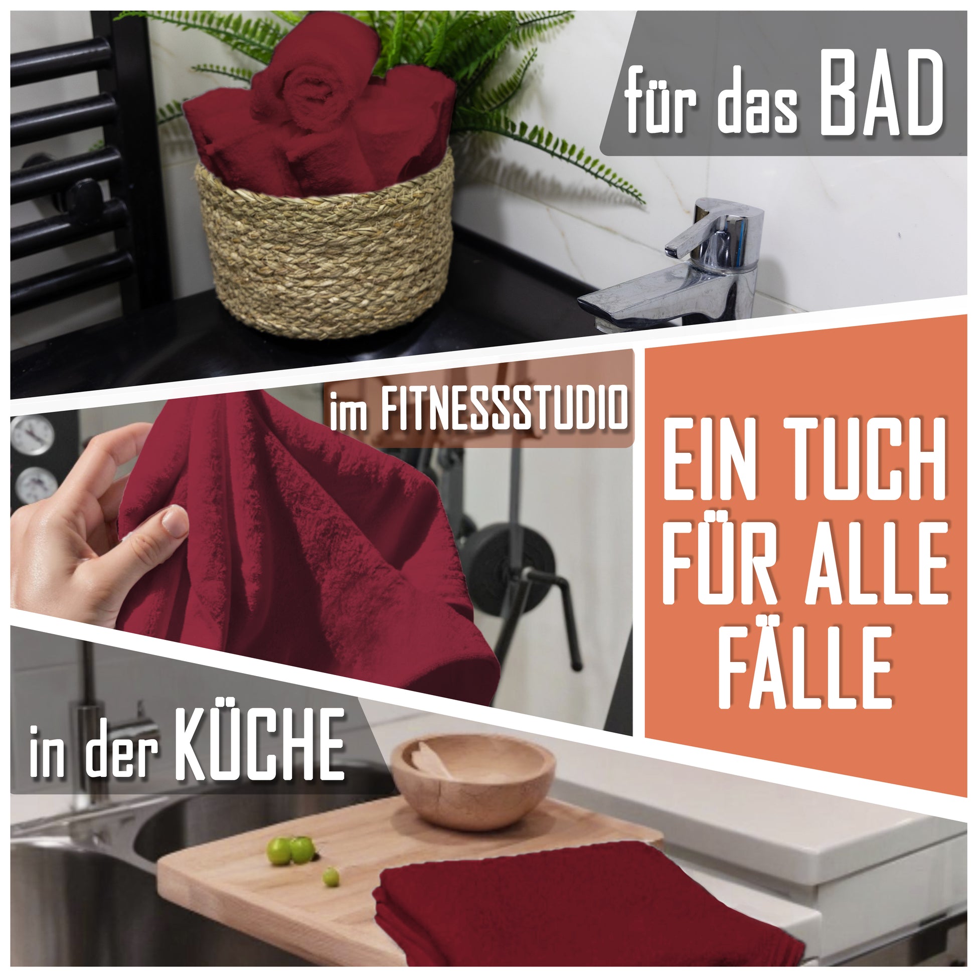 Frottier Seiftücher 10er Pack 30x30cm, 100% Baumwolle