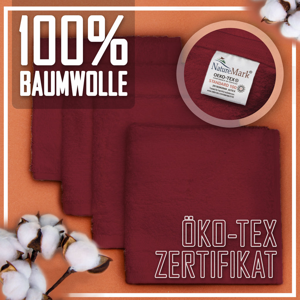 Frottier Seiftücher 10er Pack 30x30cm, 100% Baumwolle
