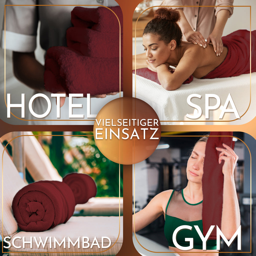 NatureMark 2er Pack SAUNATÜCHER Premium Qualität 80x200cm SAUNATUCH Sauna-Handtuch 100% Baumwolle Farbe: Schwarz
