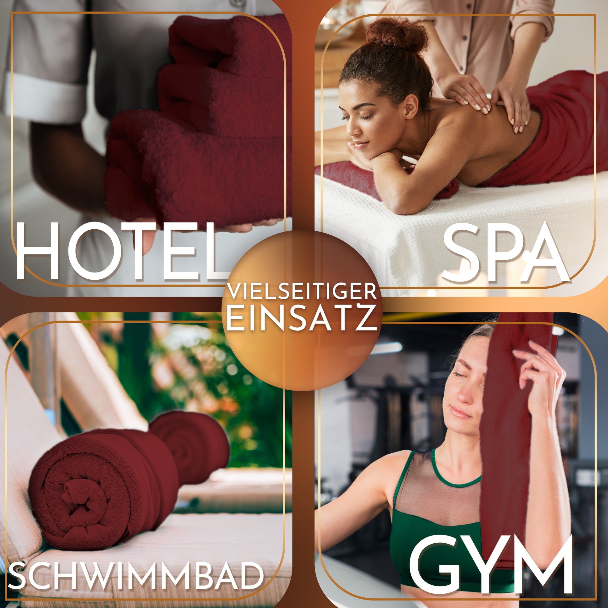 NatureMark 2er Pack SAUNATÜCHER Premium Qualität 80x200cm SAUNATUCH Sauna-Handtuch 100% Baumwolle Farbe: Schwarz