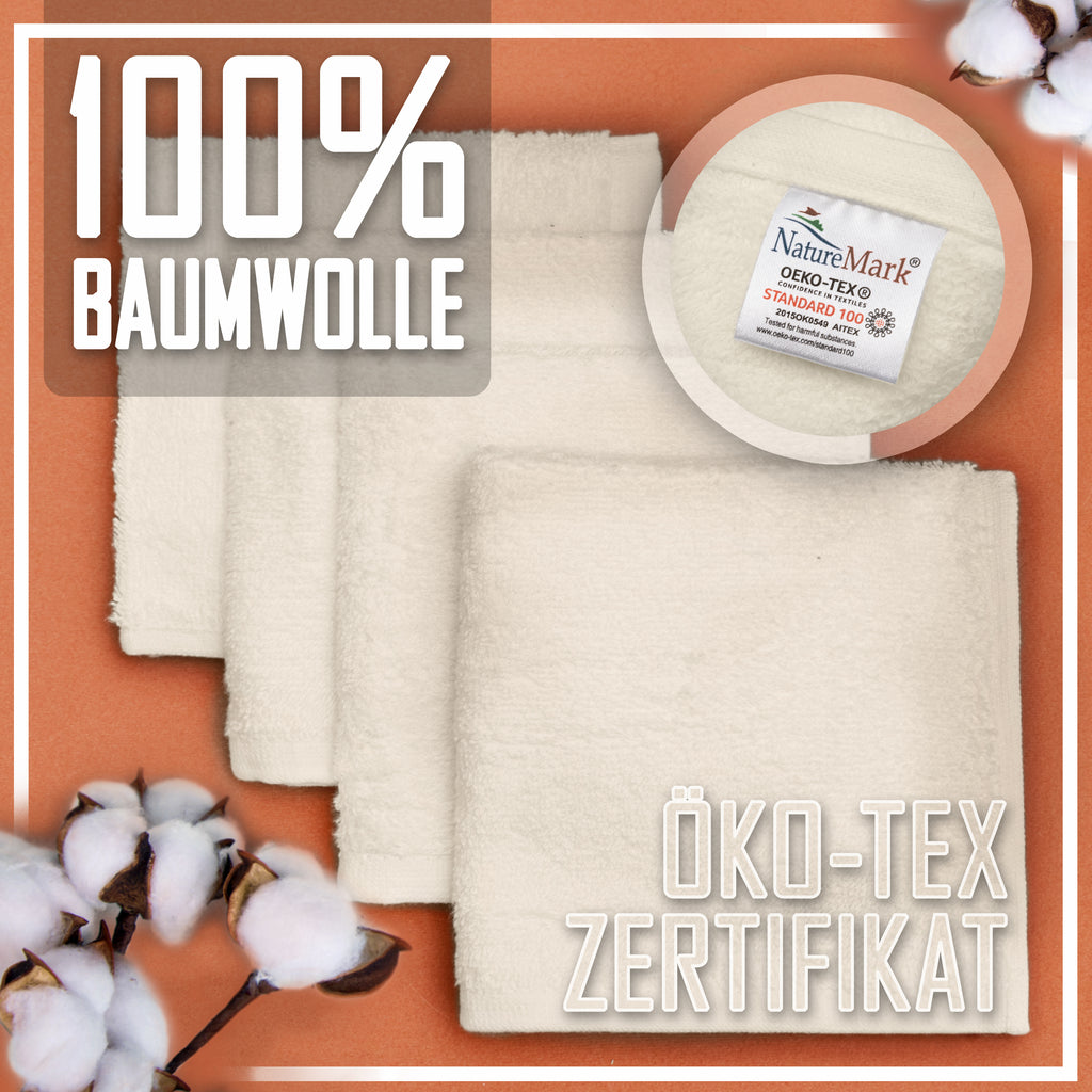 Frottier Seiftücher 10er Pack 30x30cm, 100% Baumwolle