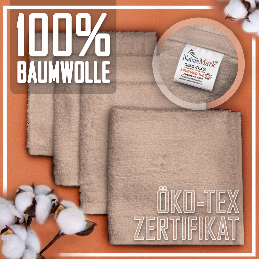 Frottier Seiftücher 10er Pack 30x30cm, 100% Baumwolle