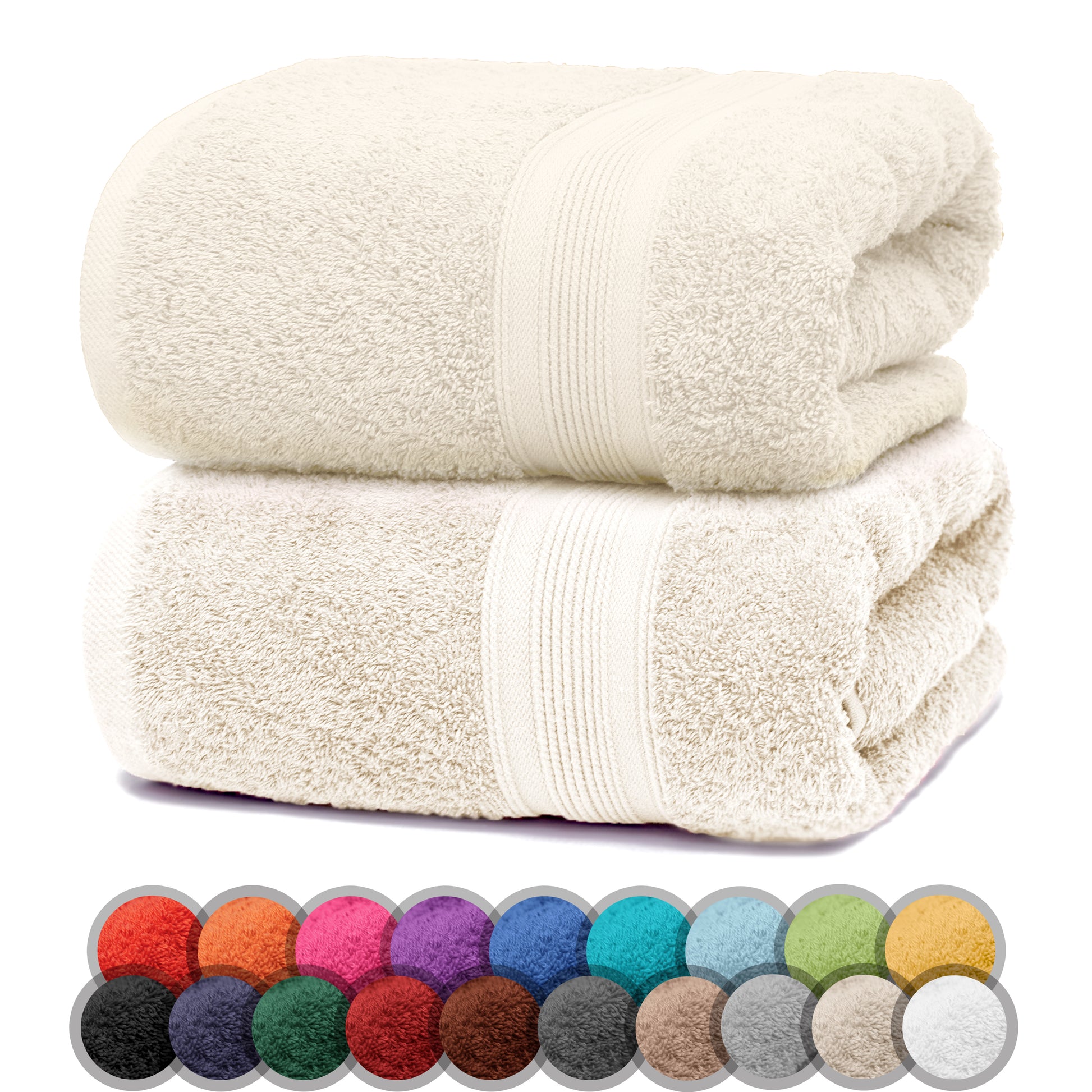 NatureMark 2er Pack DUSCHTÜCHER Premium Qualität 70x140cm DUSCHTUCH Dusch-Handtuch Doppelpack