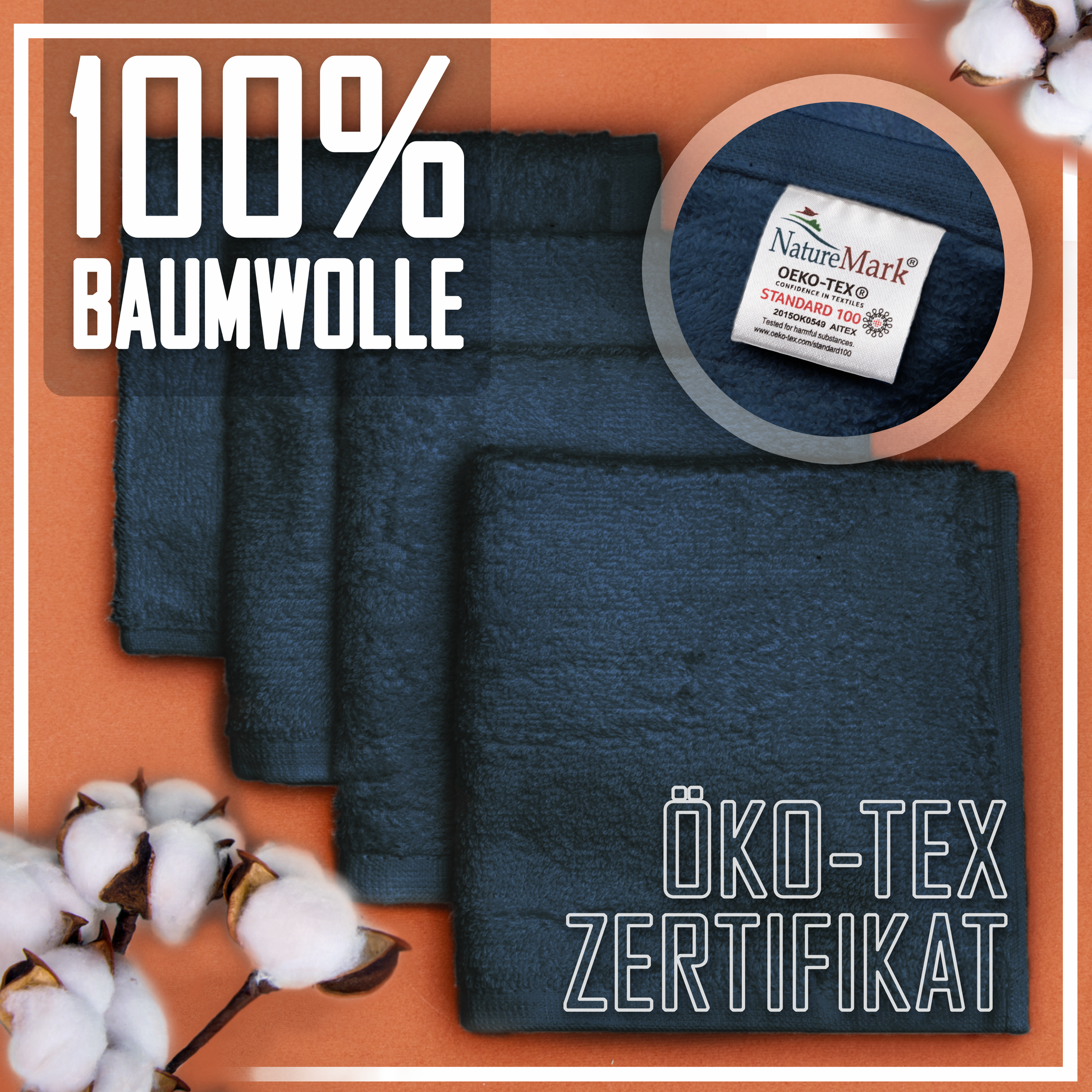 Frottier Seiftücher 10er Pack 30x30cm, 100% Baumwolle