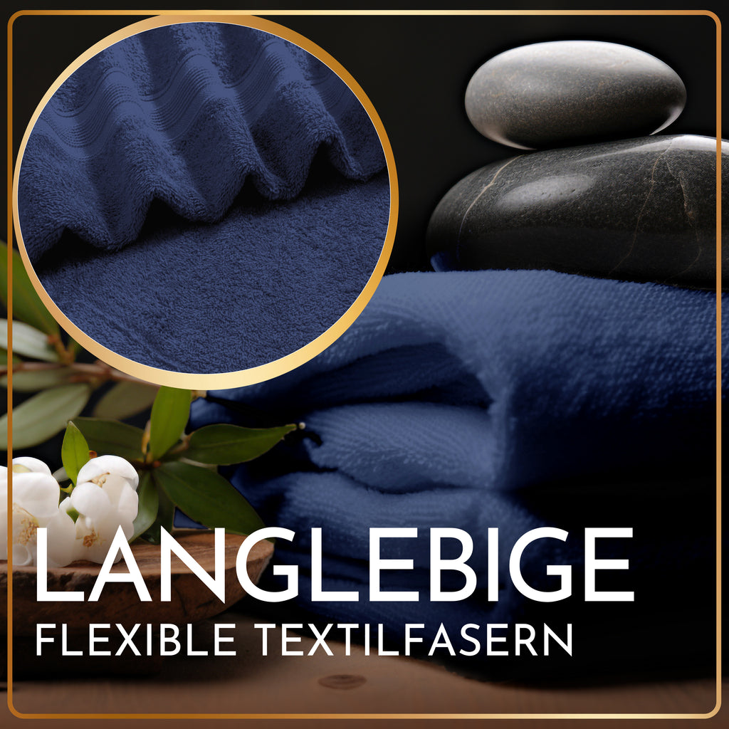 NatureMark 2er Pack SAUNATÜCHER Premium Qualität 80x200cm SAUNATUCH Sauna-Handtuch 100% Baumwolle Farbe: Schwarz