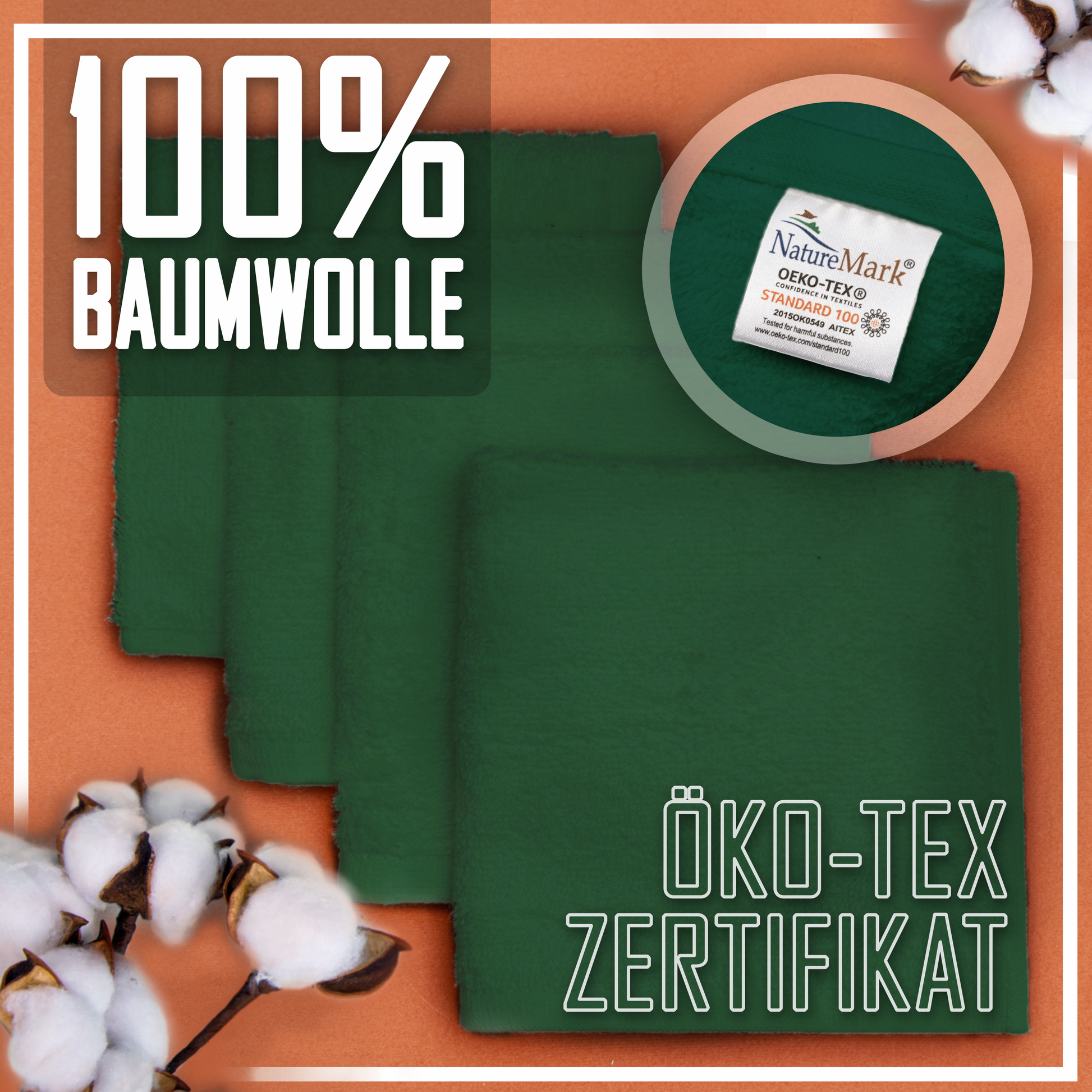 Frottier Seiftücher 10er Pack 30x30cm, 100% Baumwolle