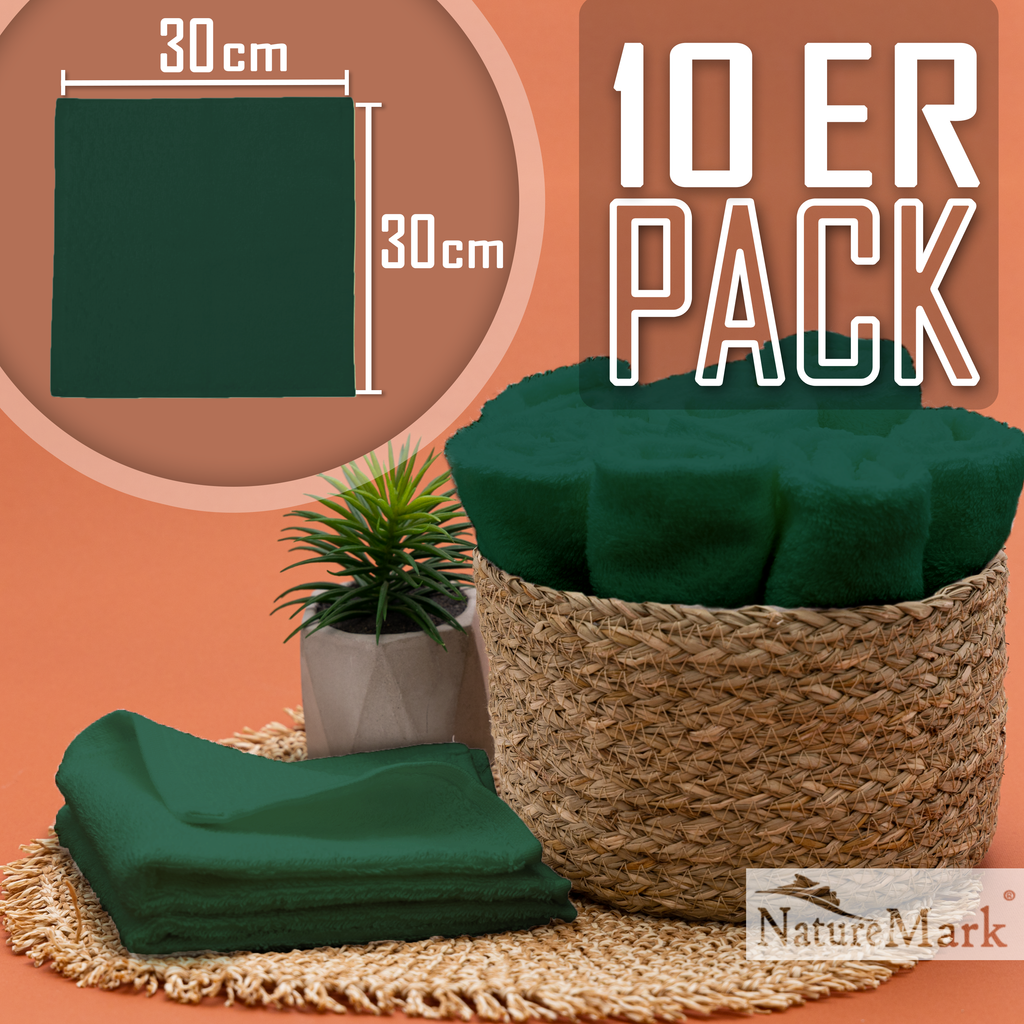 Frottier Seiftücher 10er Pack 30x30cm, 100% Baumwolle