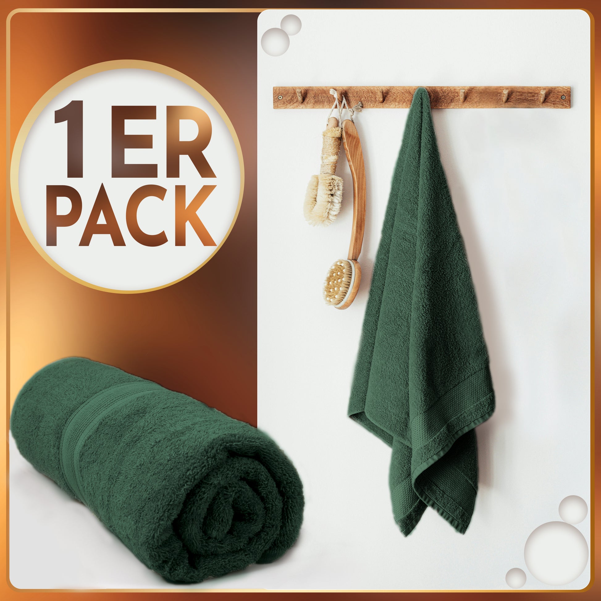 NatureMark 2er Pack SAUNATÜCHER Premium Qualität 80x200cm SAUNATUCH Sauna-Handtuch 100% Baumwolle Farbe: Schwarz