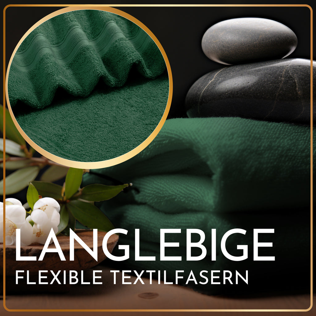 NatureMark 2er Pack SAUNATÜCHER Premium Qualität 80x200cm SAUNATUCH Sauna-Handtuch 100% Baumwolle Farbe: Schwarz
