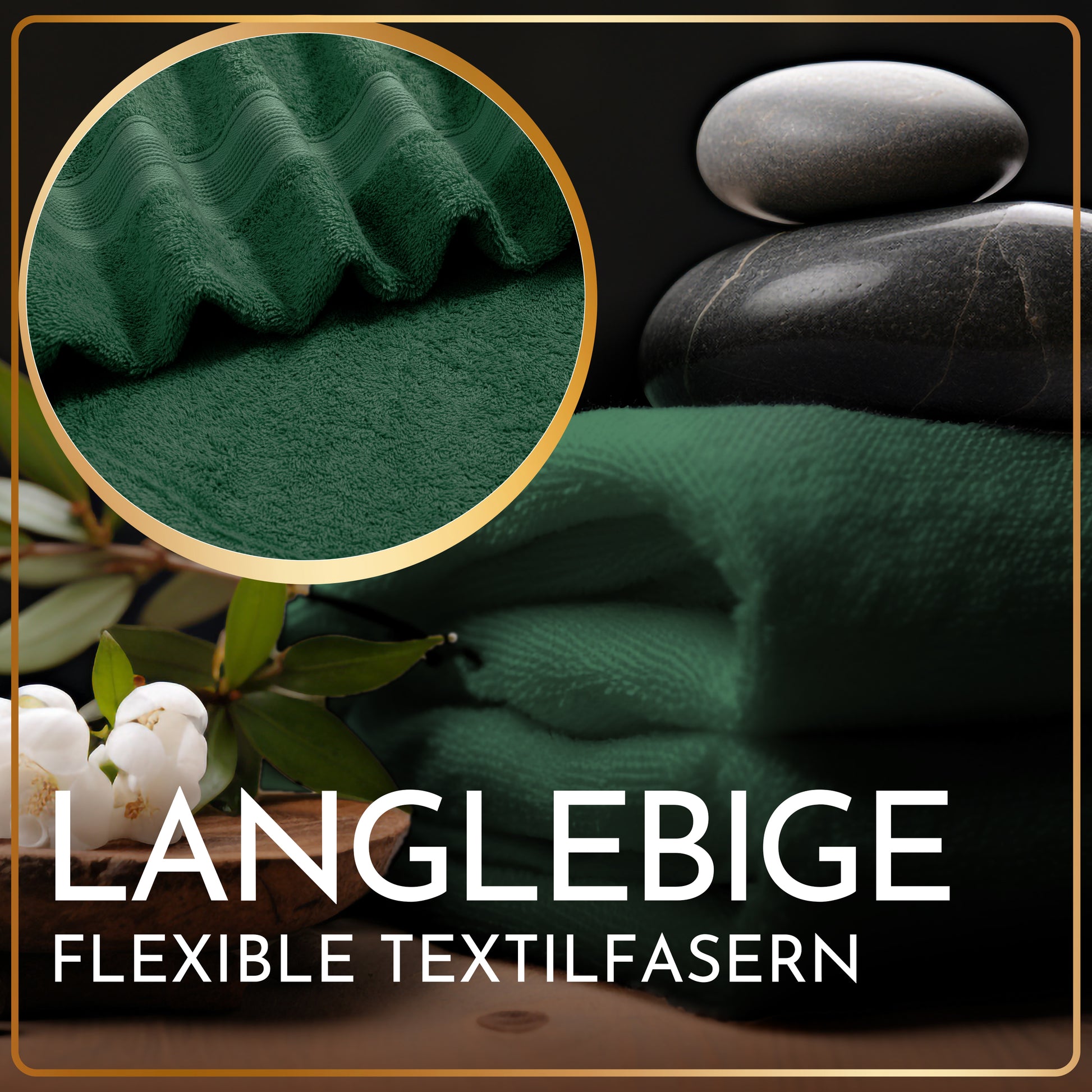 NatureMark 2er Pack SAUNATÜCHER Premium Qualität 80x200cm SAUNATUCH Sauna-Handtuch 100% Baumwolle Farbe: Schwarz