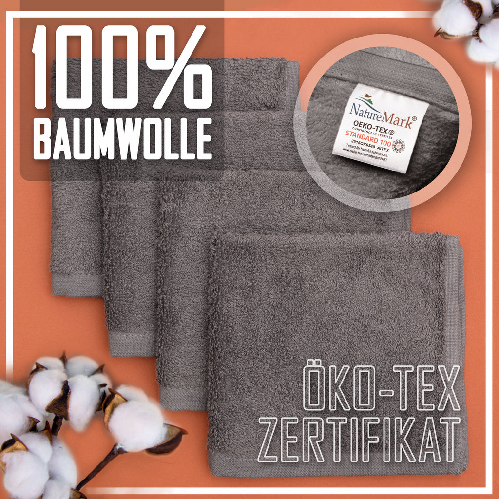 Frottier Seiftücher 10er Pack 30x30cm, 100% Baumwolle