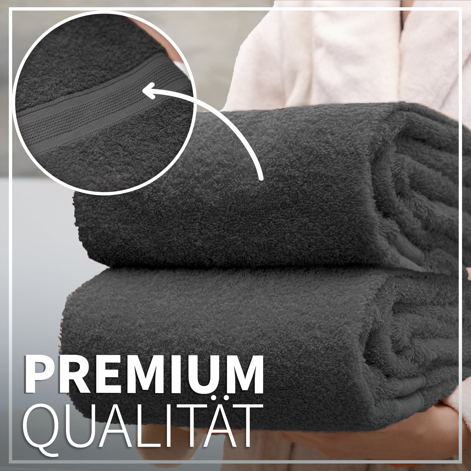 NatureMark 2er Pack DUSCHTÜCHER Premium Qualität 70x140cm DUSCHTUCH Dusch-Handtuch Doppelpack