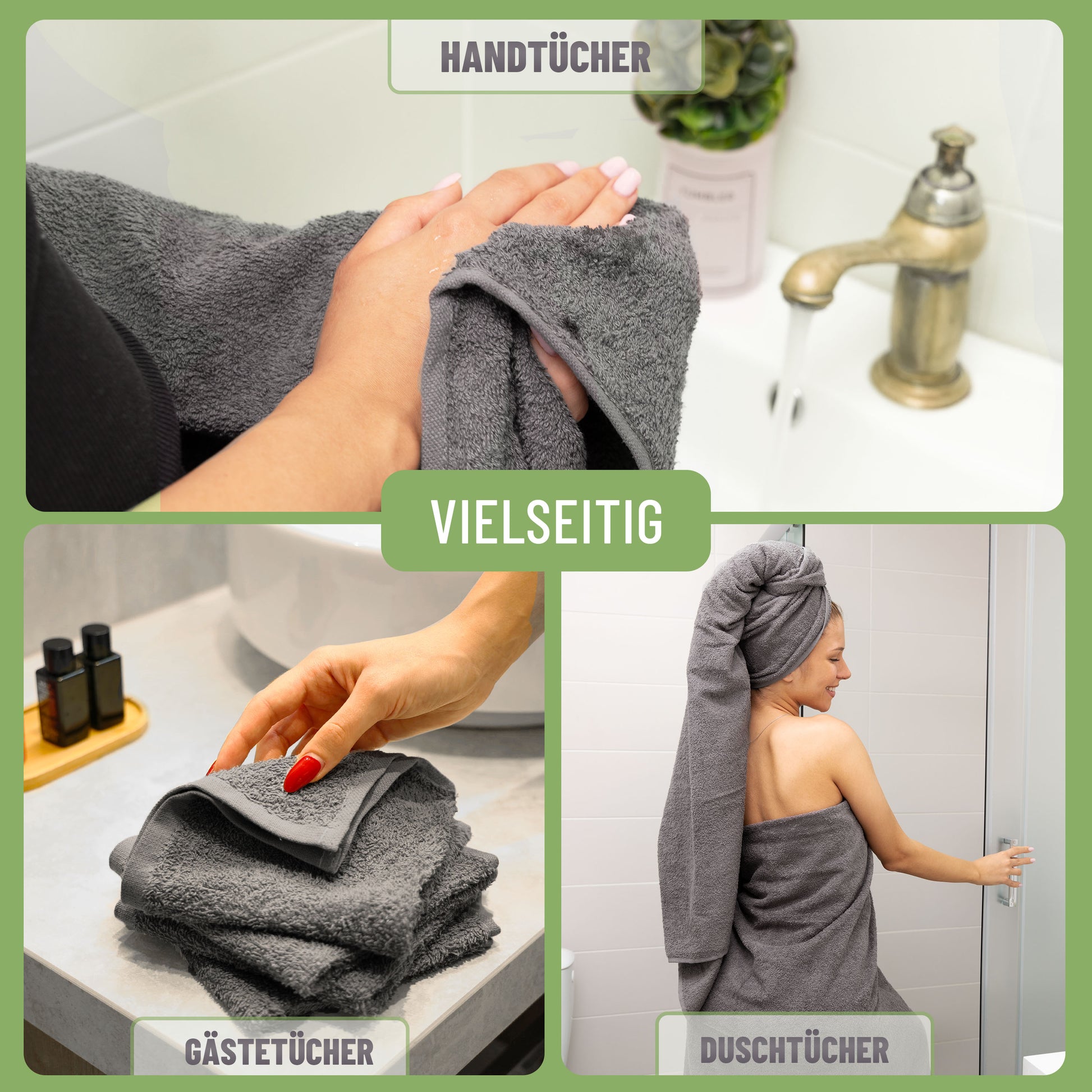 8er Frottier Handtuch Set