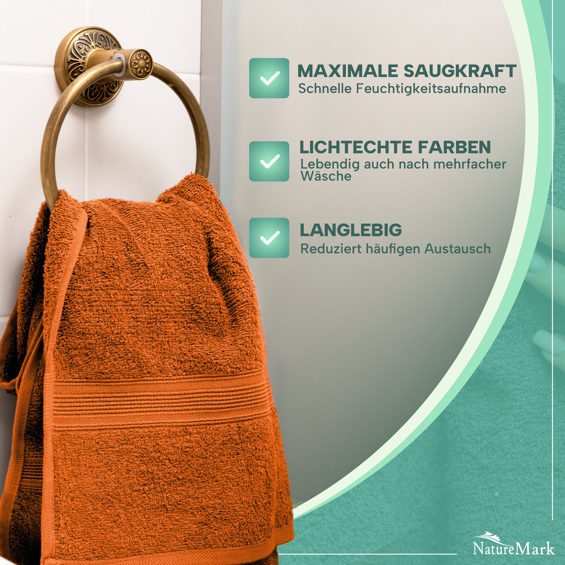 Frottier Handtücher 8er Pack 50x100cm, 100% Baumwolle