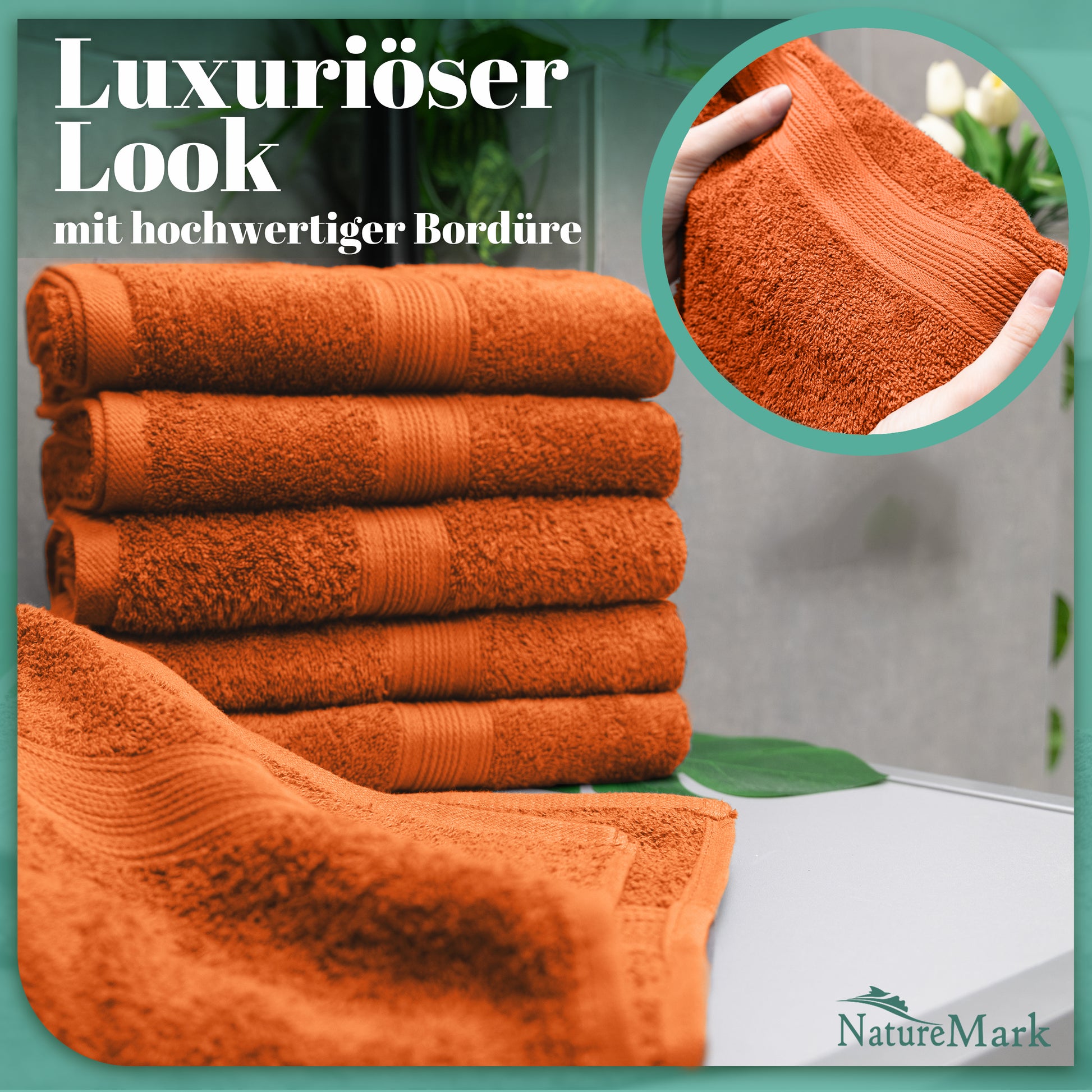Frottier Handtücher 8er Pack 50x100cm, 100% Baumwolle