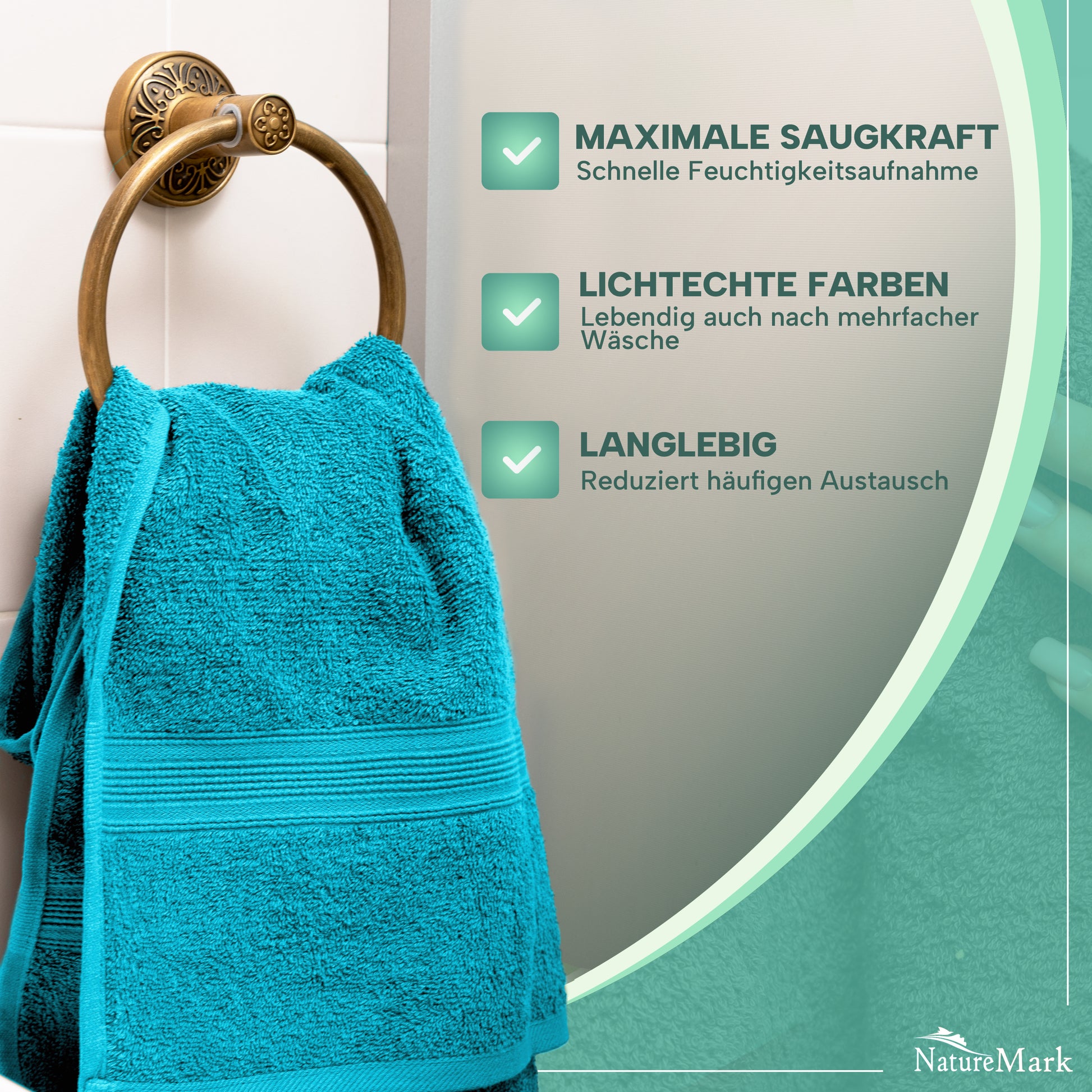 Frottier Handtücher 8er Pack 50x100cm, 100% Baumwolle