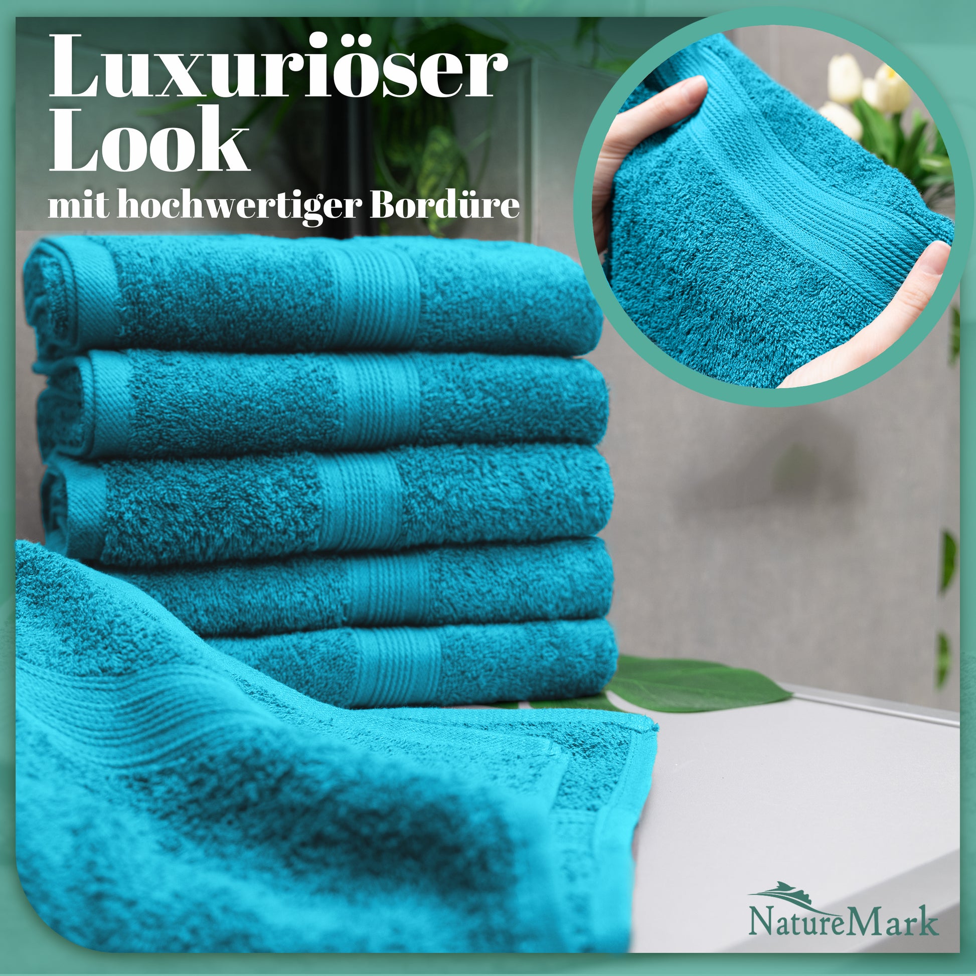 Frottier Handtücher 8er Pack 50x100cm, 100% Baumwolle