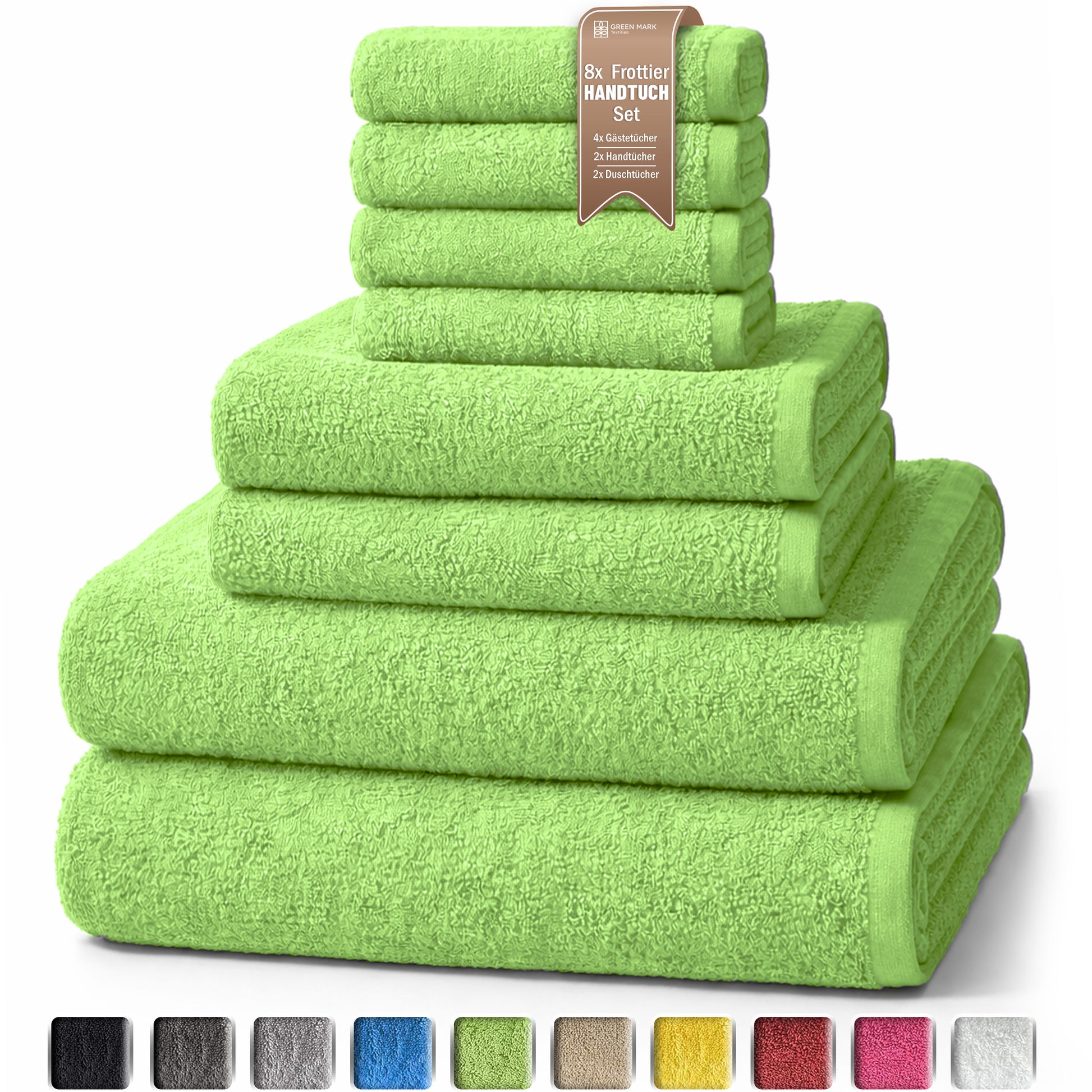 8er Frottier Handtuch Set