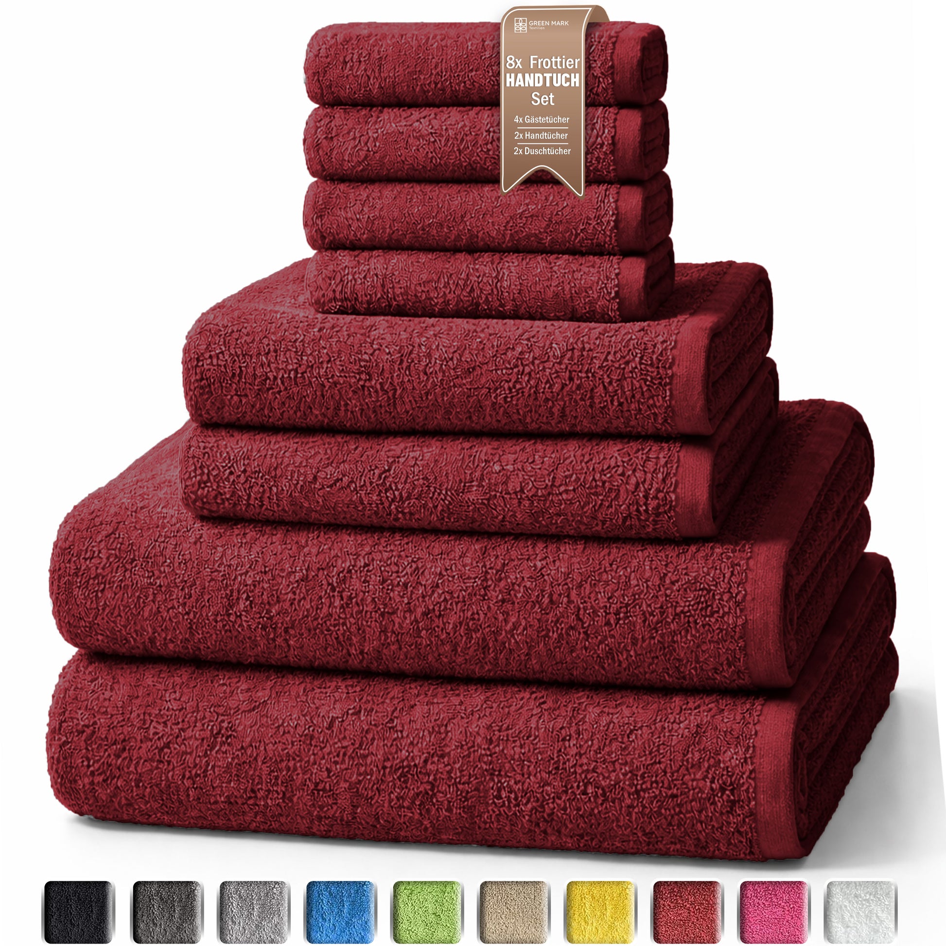 8er Frottier Handtuch Set