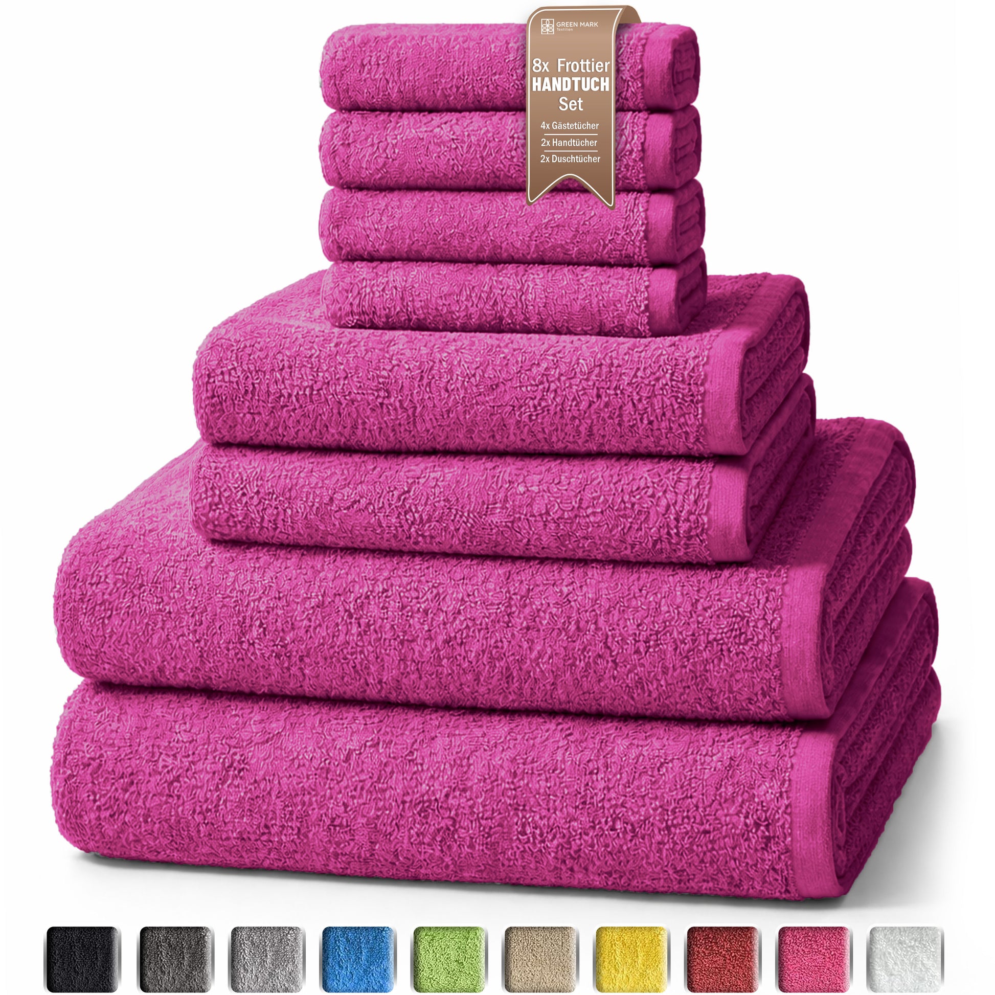 8er Frottier Handtuch Set