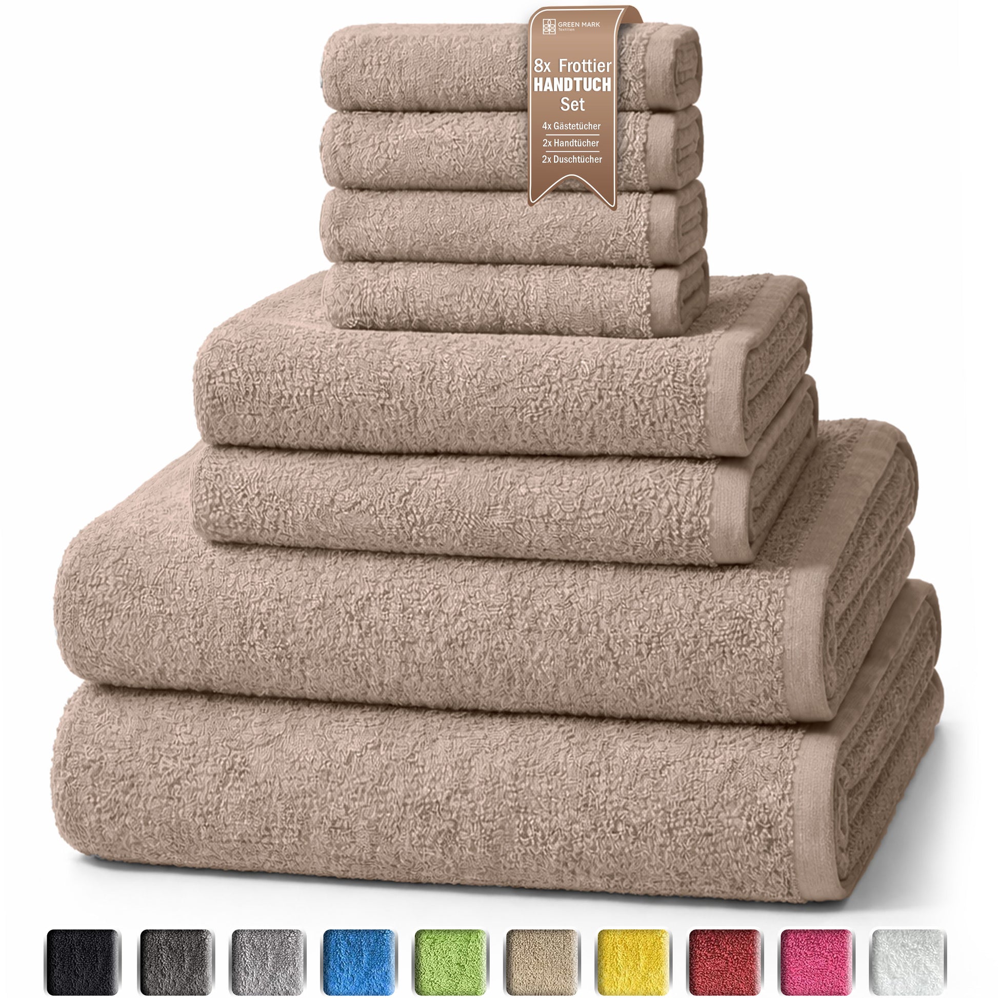 8er Frottier Handtuch Set