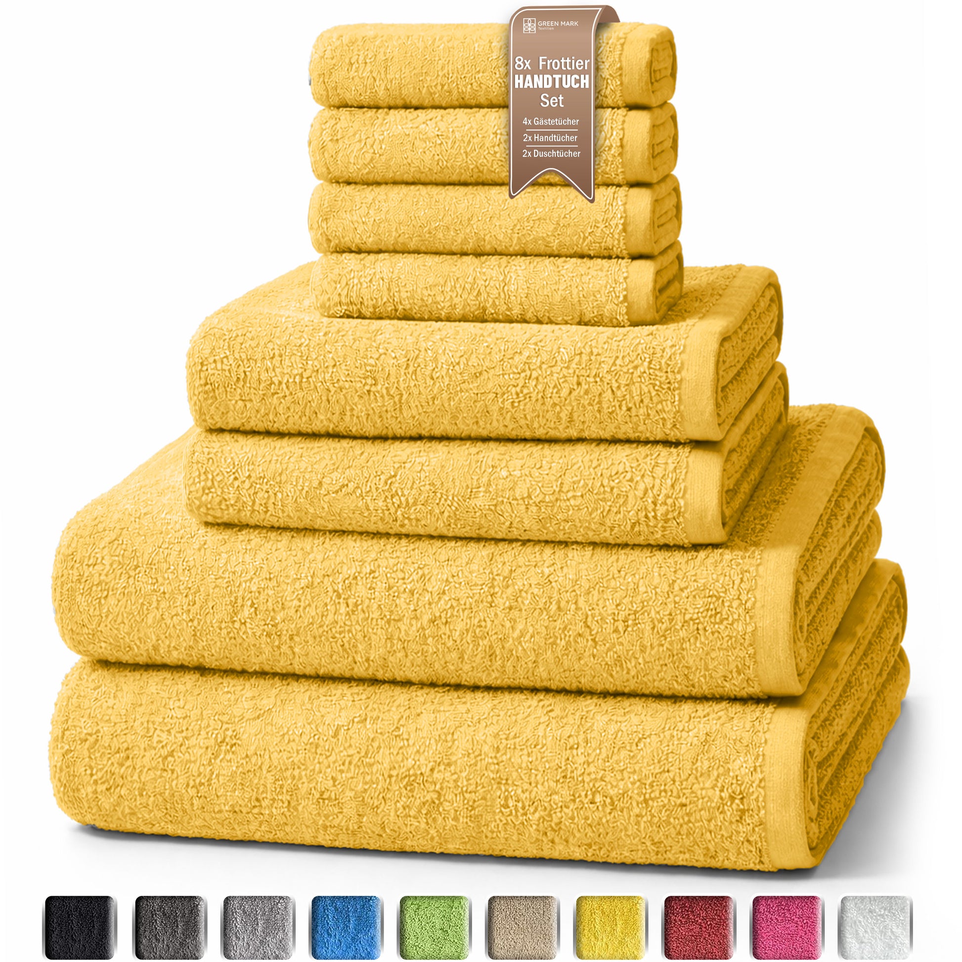 8er Frottier Handtuch Set