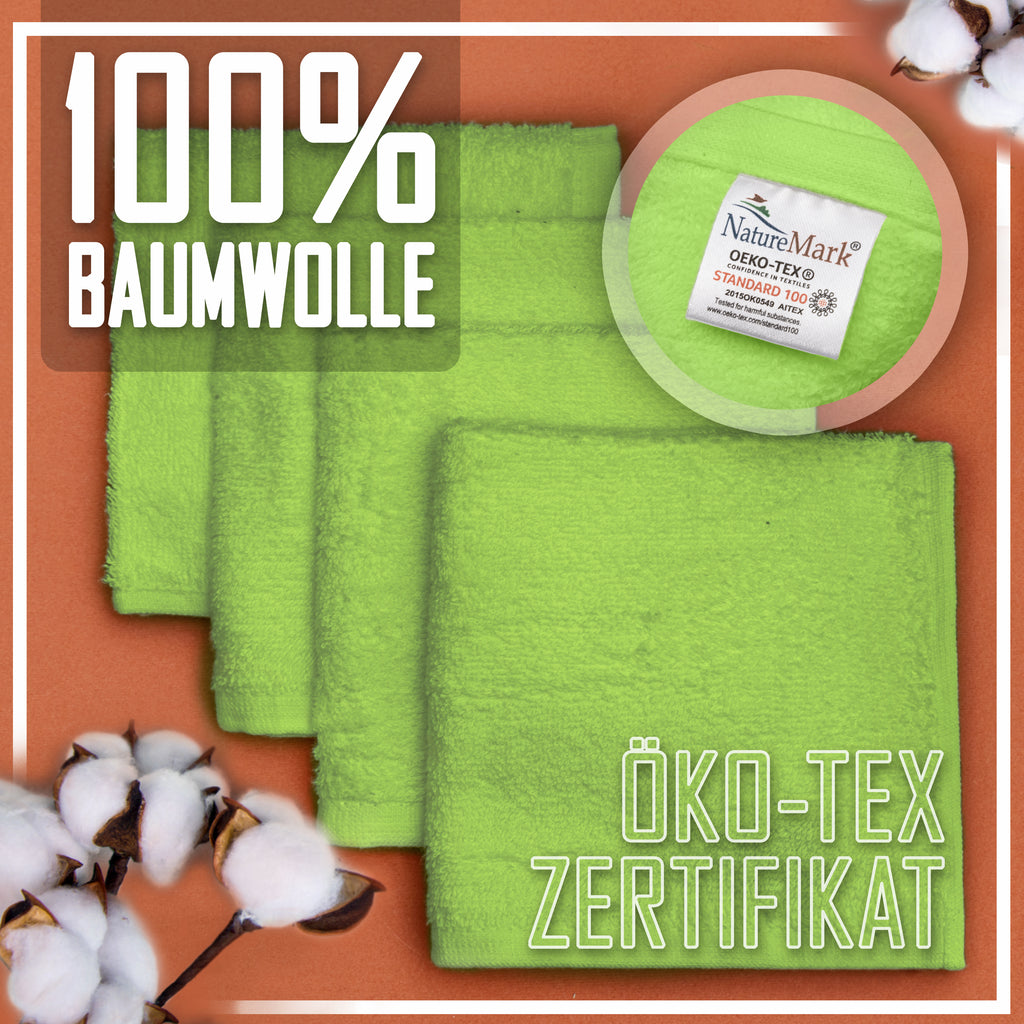Frottier Seiftücher 10er Pack 30x30cm, 100% Baumwolle