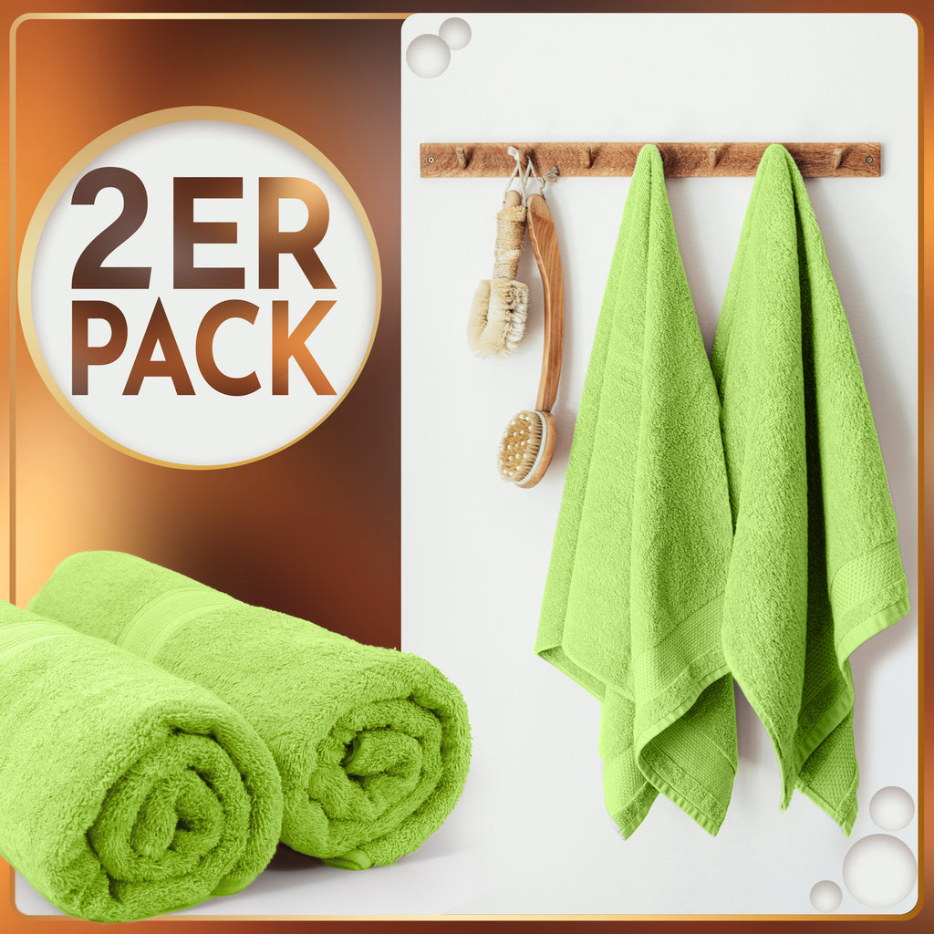 NatureMark 2er Pack SAUNATÜCHER Premium Qualität 80x200cm SAUNATUCH Sauna-Handtuch 100% Baumwolle Farbe: Schwarz