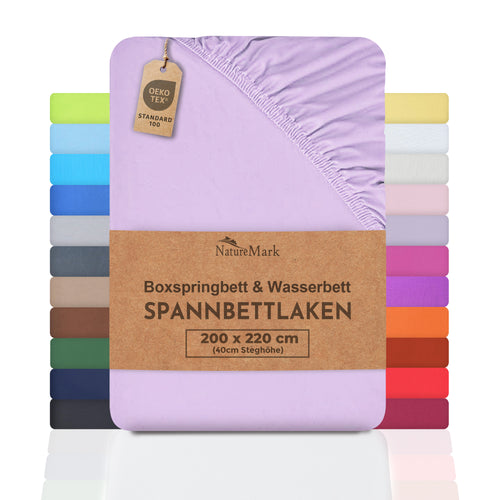 Boxspringbett & Wasserbett Spannbettlaken in verschiedenen Farben