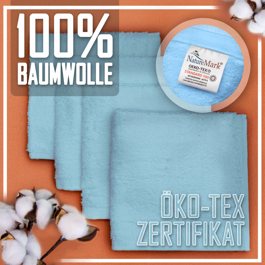 Frottier Seiftücher 10er Pack 30x30cm, 100% Baumwolle