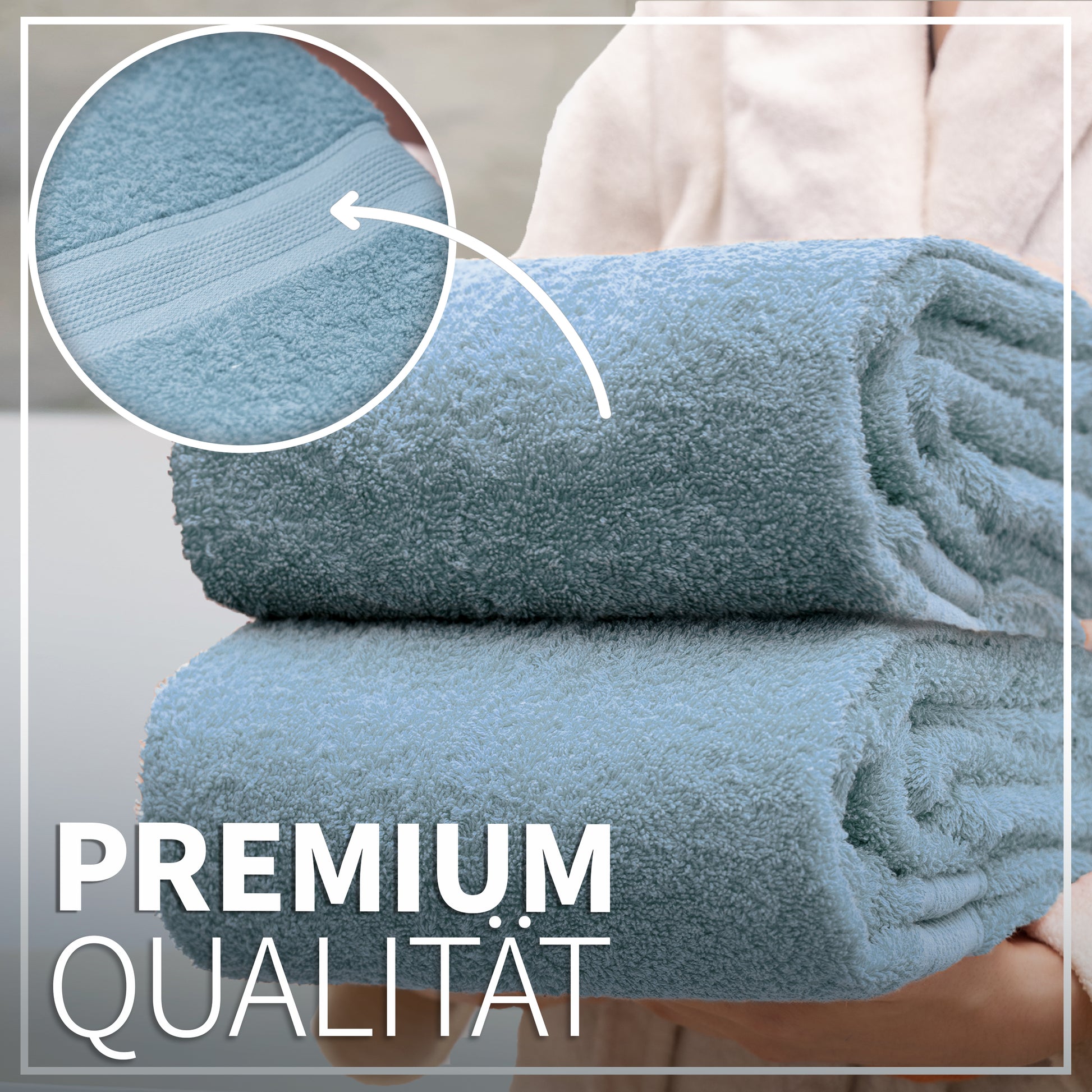 NatureMark 2er Pack DUSCHTÜCHER Premium Qualität 70x140cm DUSCHTUCH Dusch-Handtuch Doppelpack