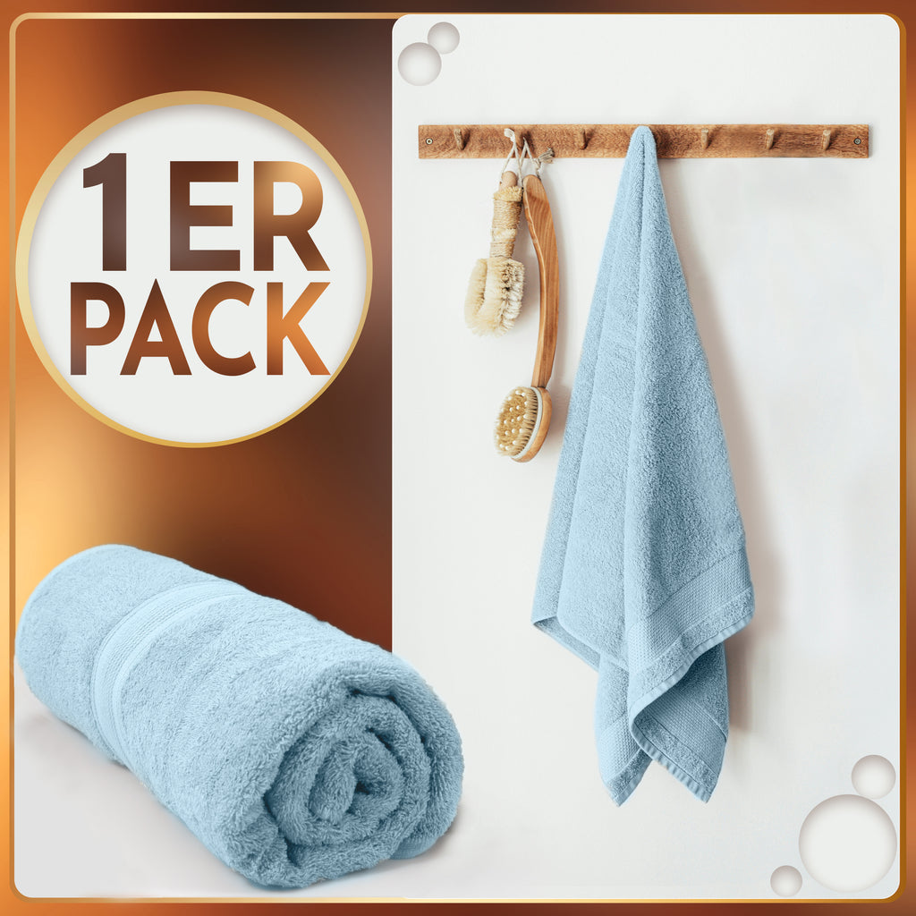 NatureMark 2er Pack SAUNATÜCHER Premium Qualität 80x200cm SAUNATUCH Sauna-Handtuch 100% Baumwolle Farbe: Schwarz
