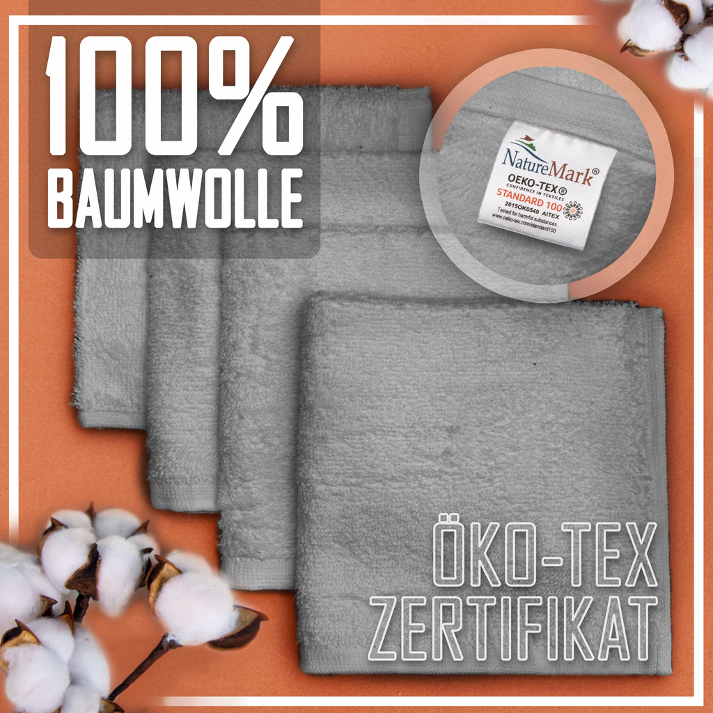 Frottier Seiftücher 10er Pack 30x30cm, 100% Baumwolle