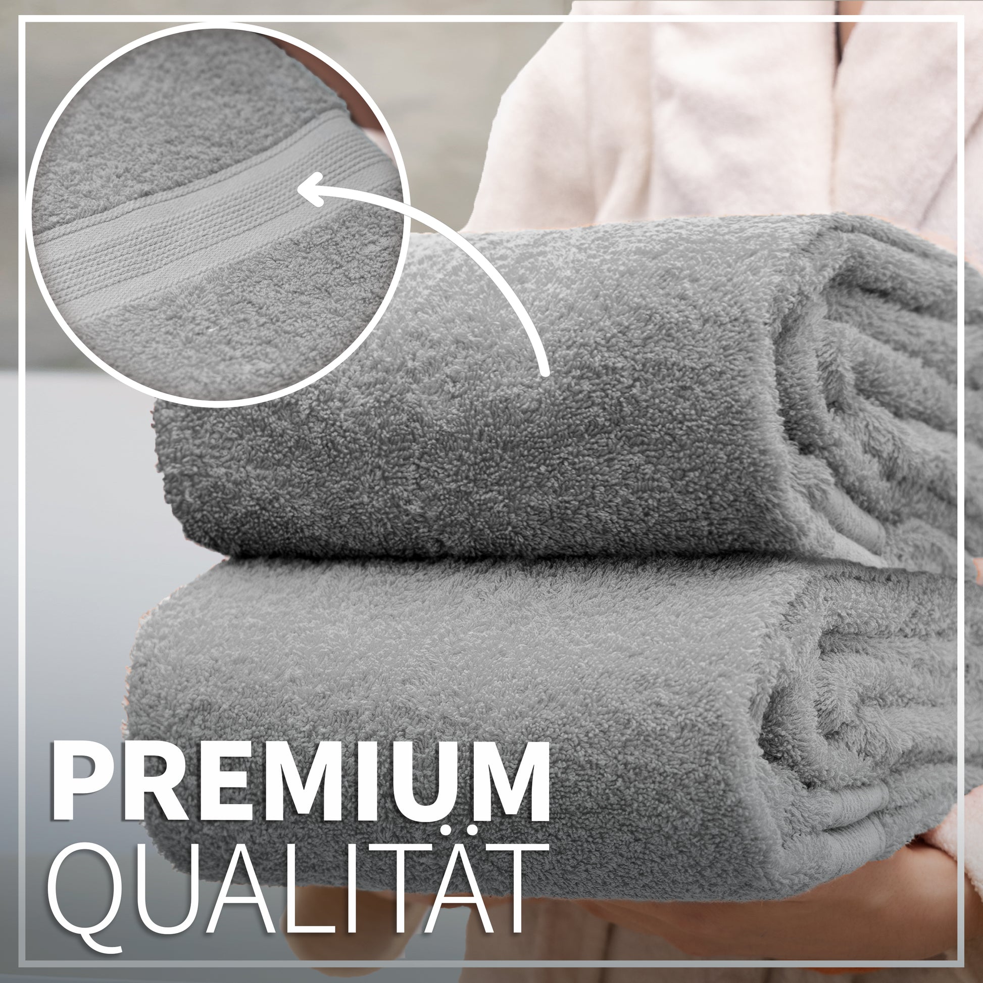 NatureMark 2er Pack DUSCHTÜCHER Premium Qualität 70x140cm DUSCHTUCH Dusch-Handtuch Doppelpack