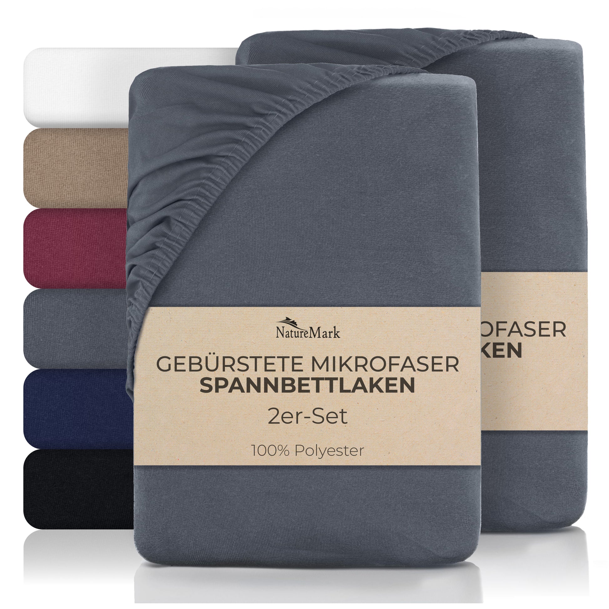 Gebürstete Mikrofaser Spannbettlaken 2er-Pack