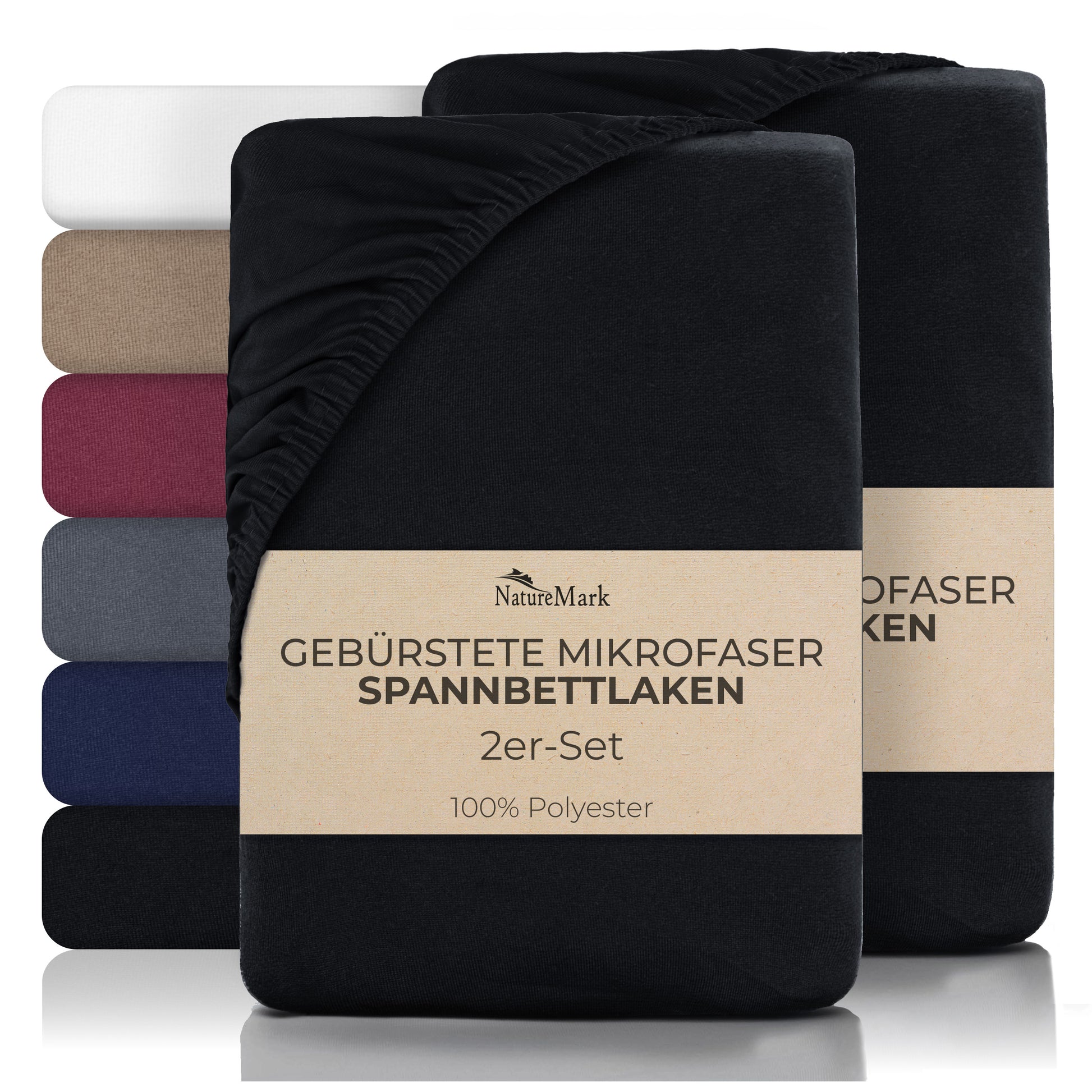Gebürstete Mikrofaser Spannbettlaken 2er-Pack