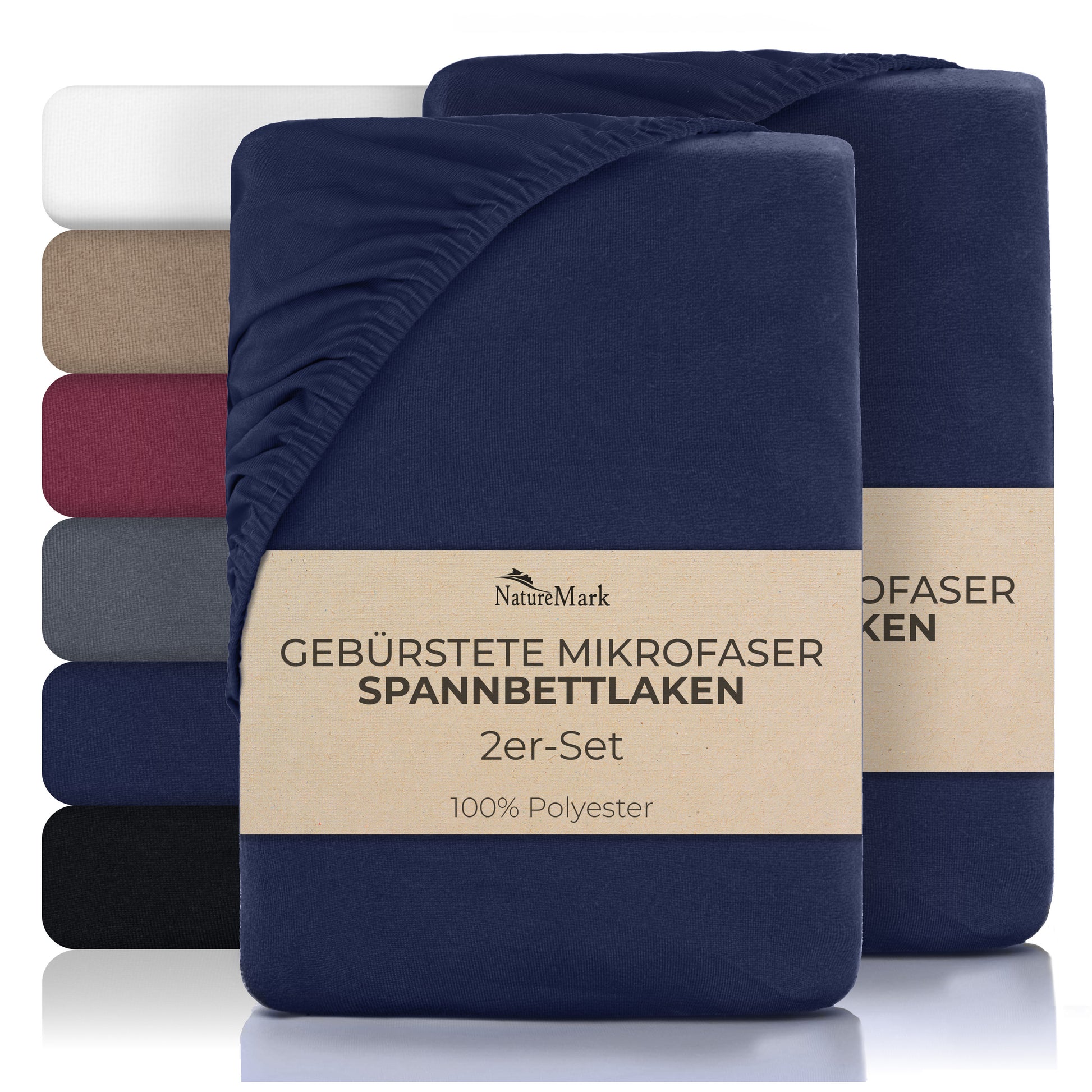 Gebürstete Mikrofaser Spannbettlaken 2er-Pack
